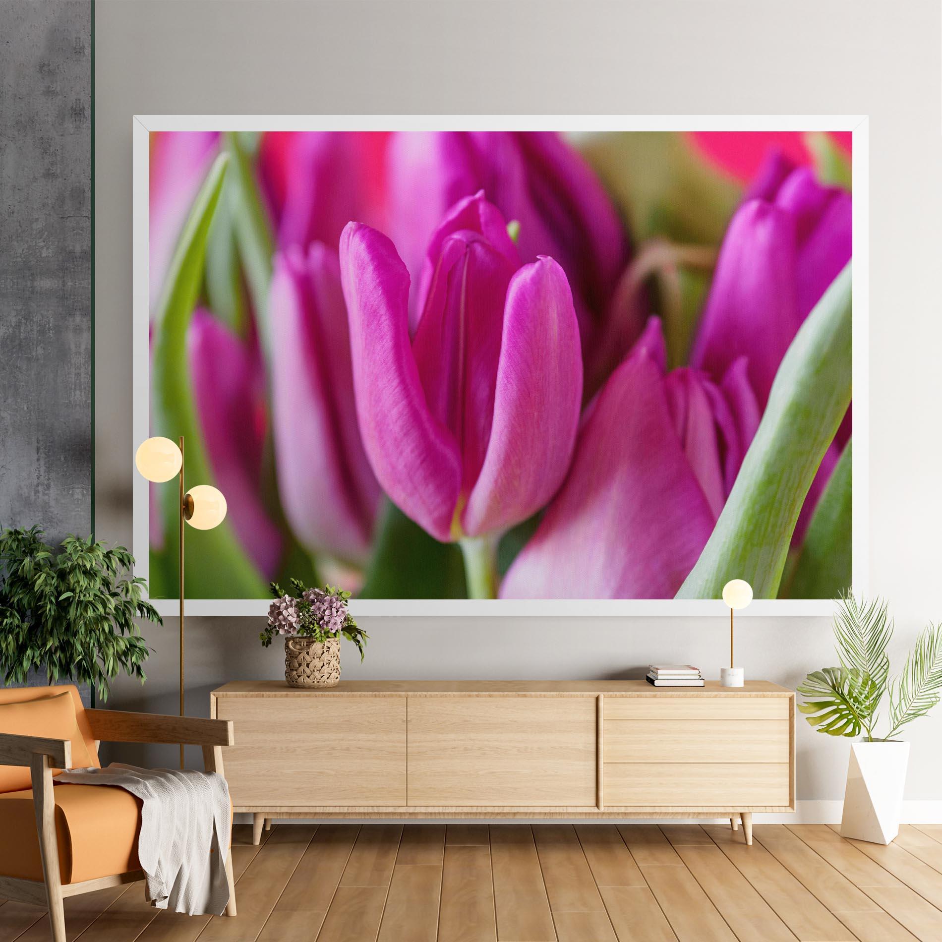 Tablou Canvas Purple Tulip Close Up mockup 9