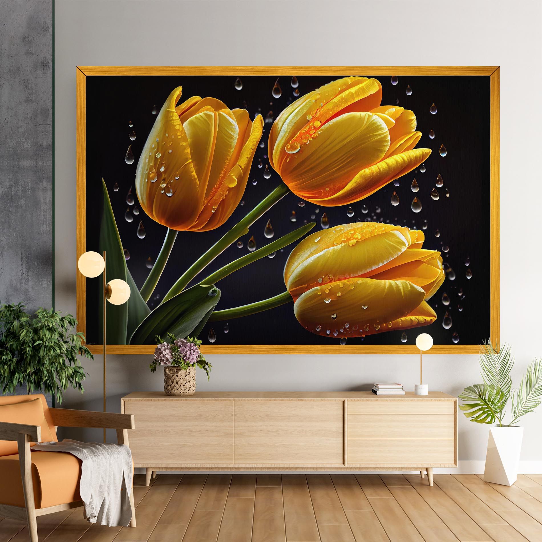 3 Yellow Tulips mockup 9