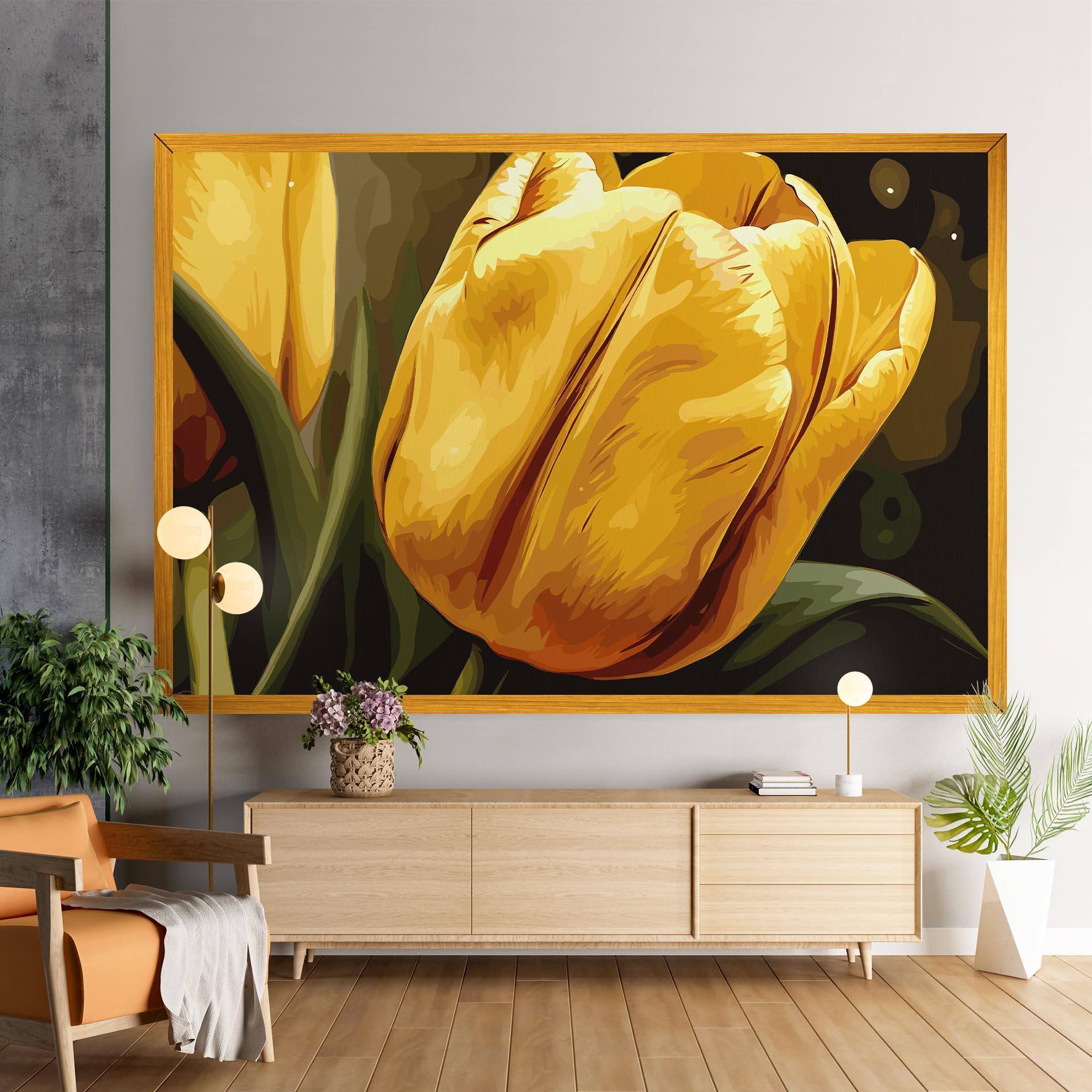 Tablou Canvas Big Yellow Tulip mockup 9