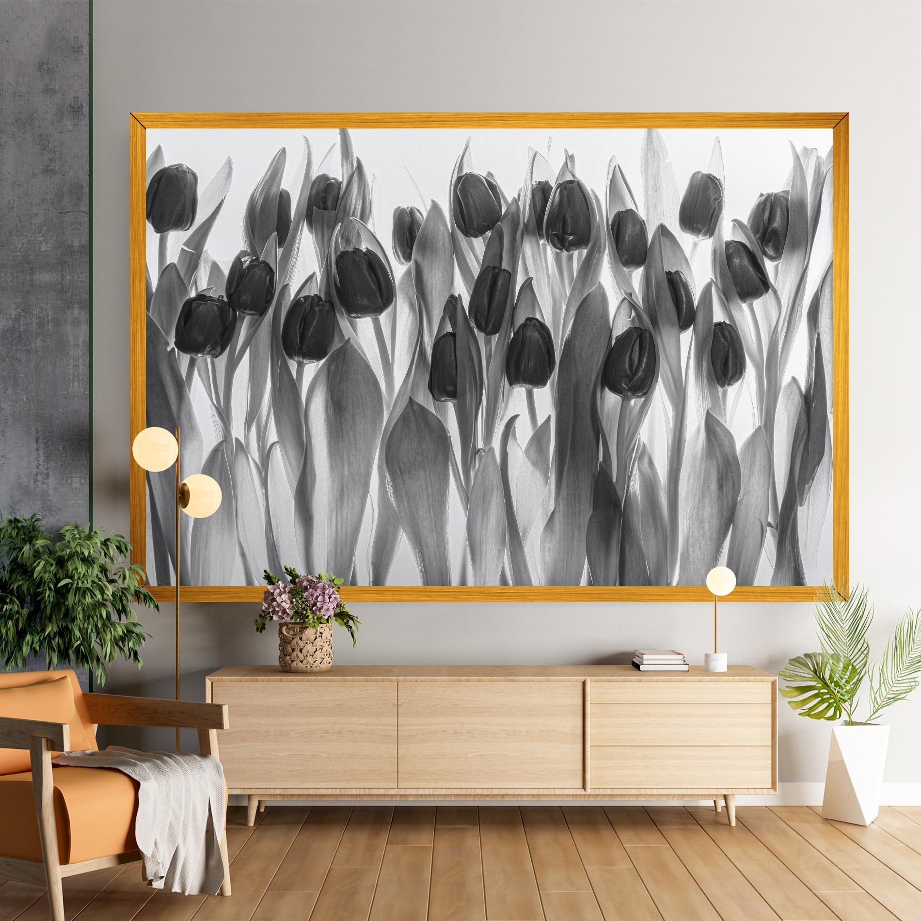 Tablou Canvas Grey Tulips mockup 9