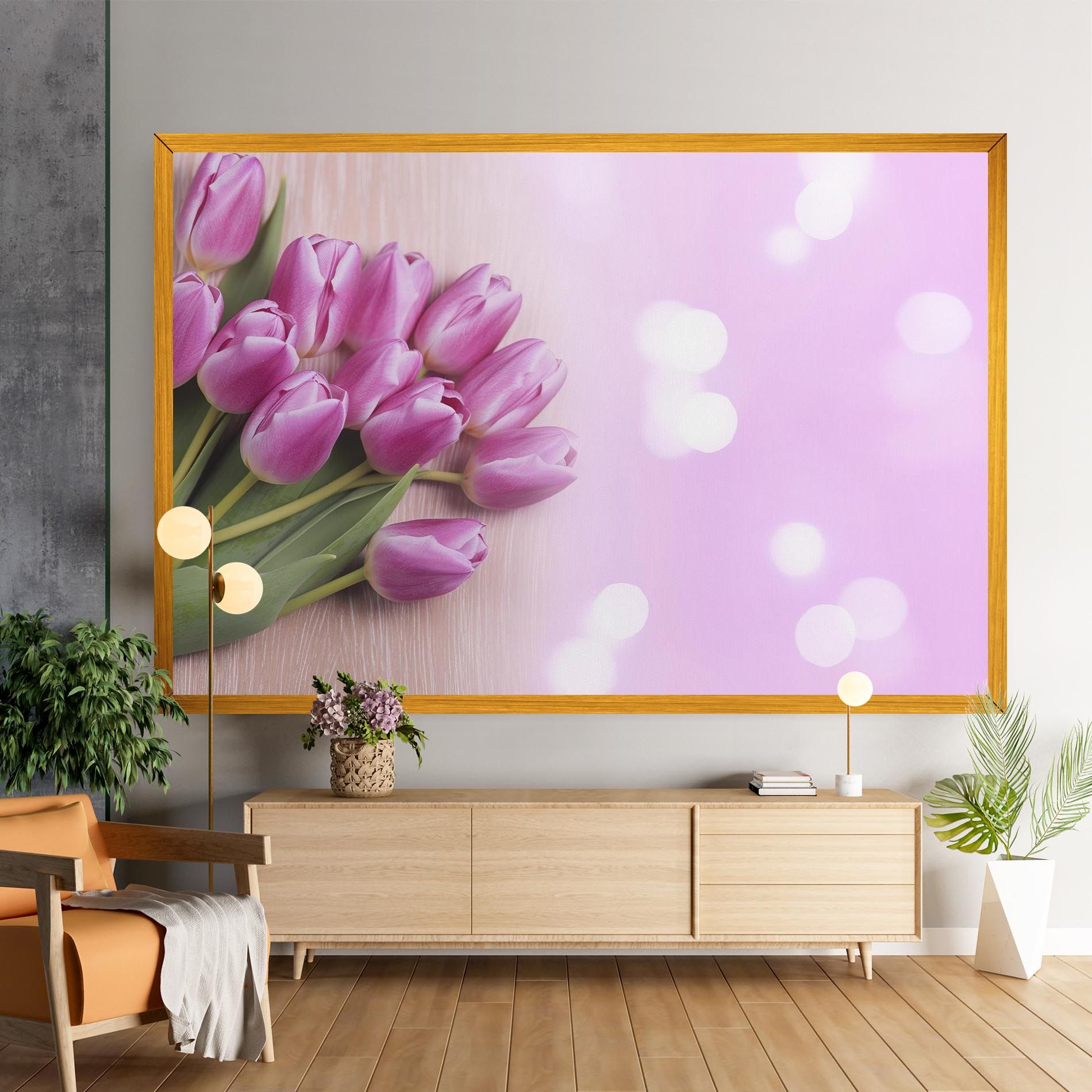 Pink Tulip Flowers mockup 9
