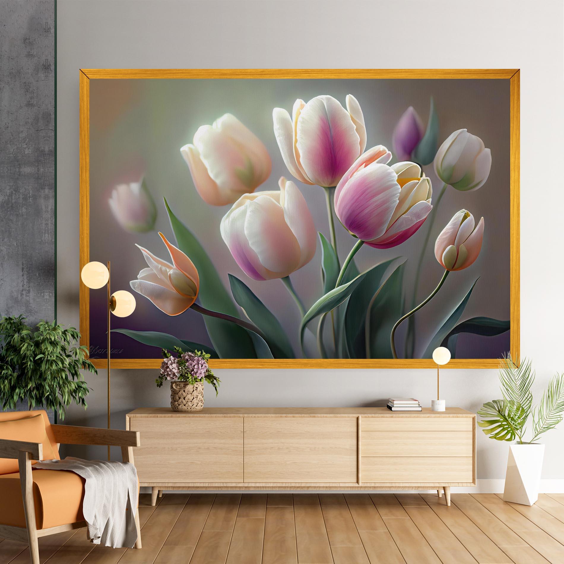 Tablou Canvas Pretty Tulips mockup 9