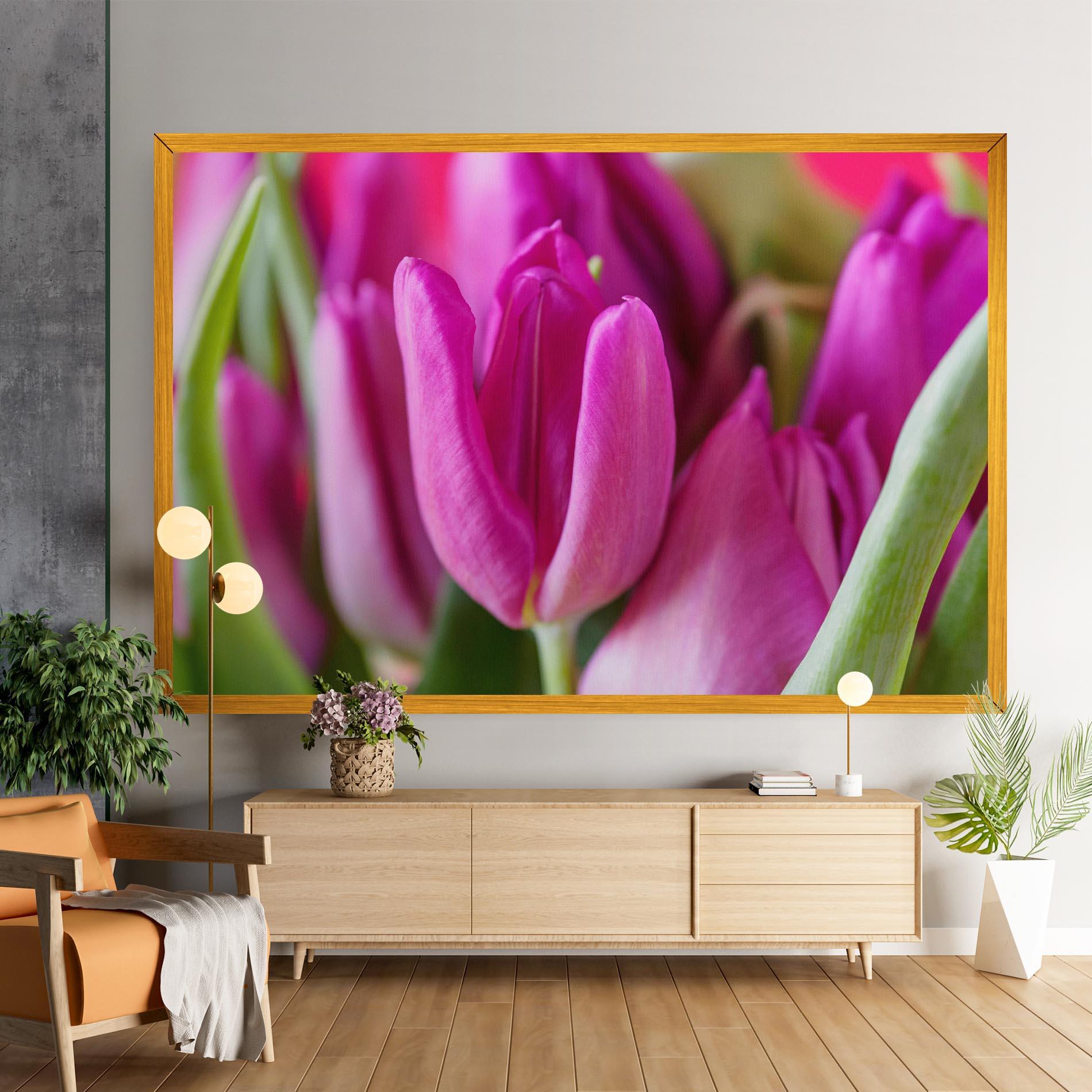 Tablou Canvas Purple Tulip Close Up mockup 9