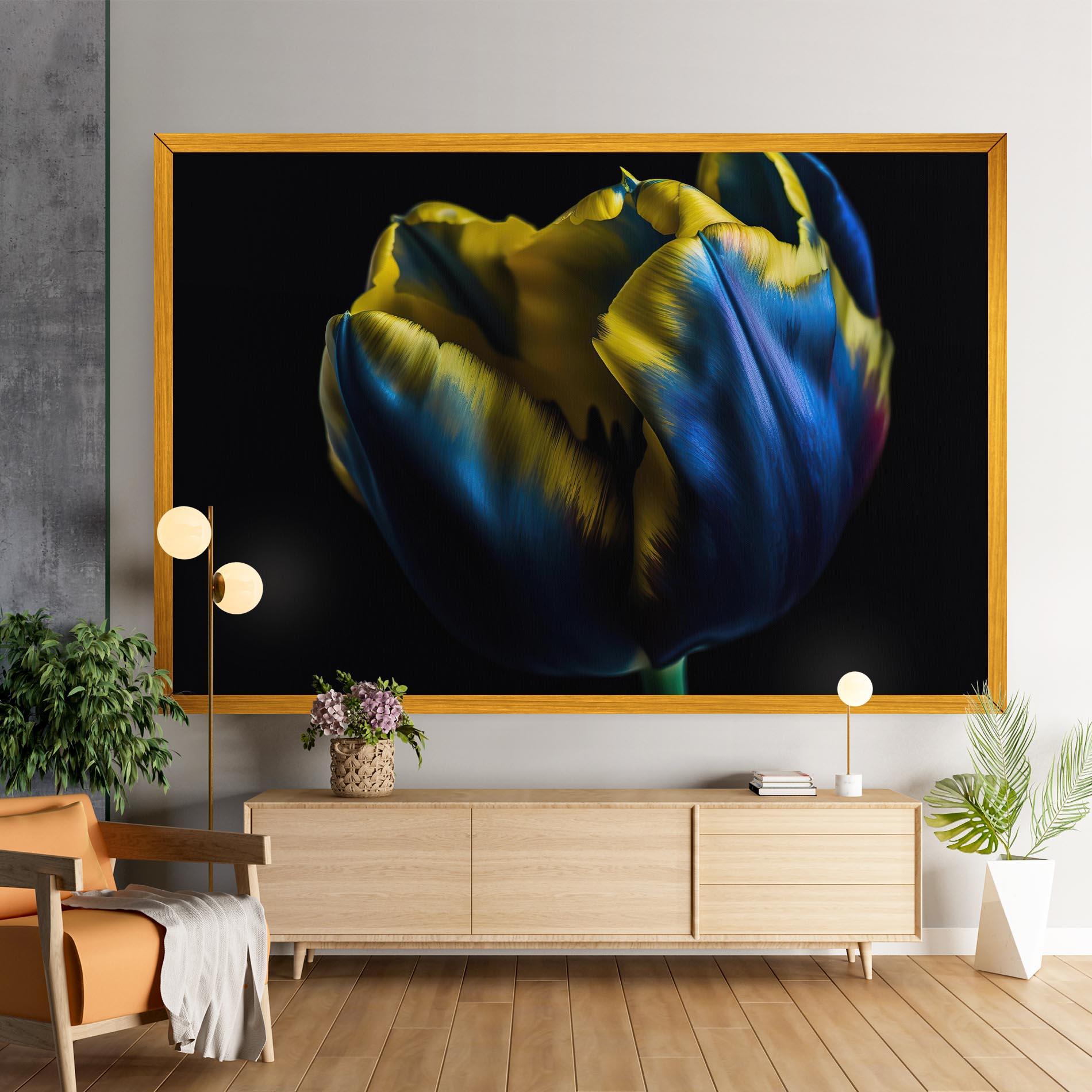 Tablou Canvas Yellow Blue Tulip mockup 9