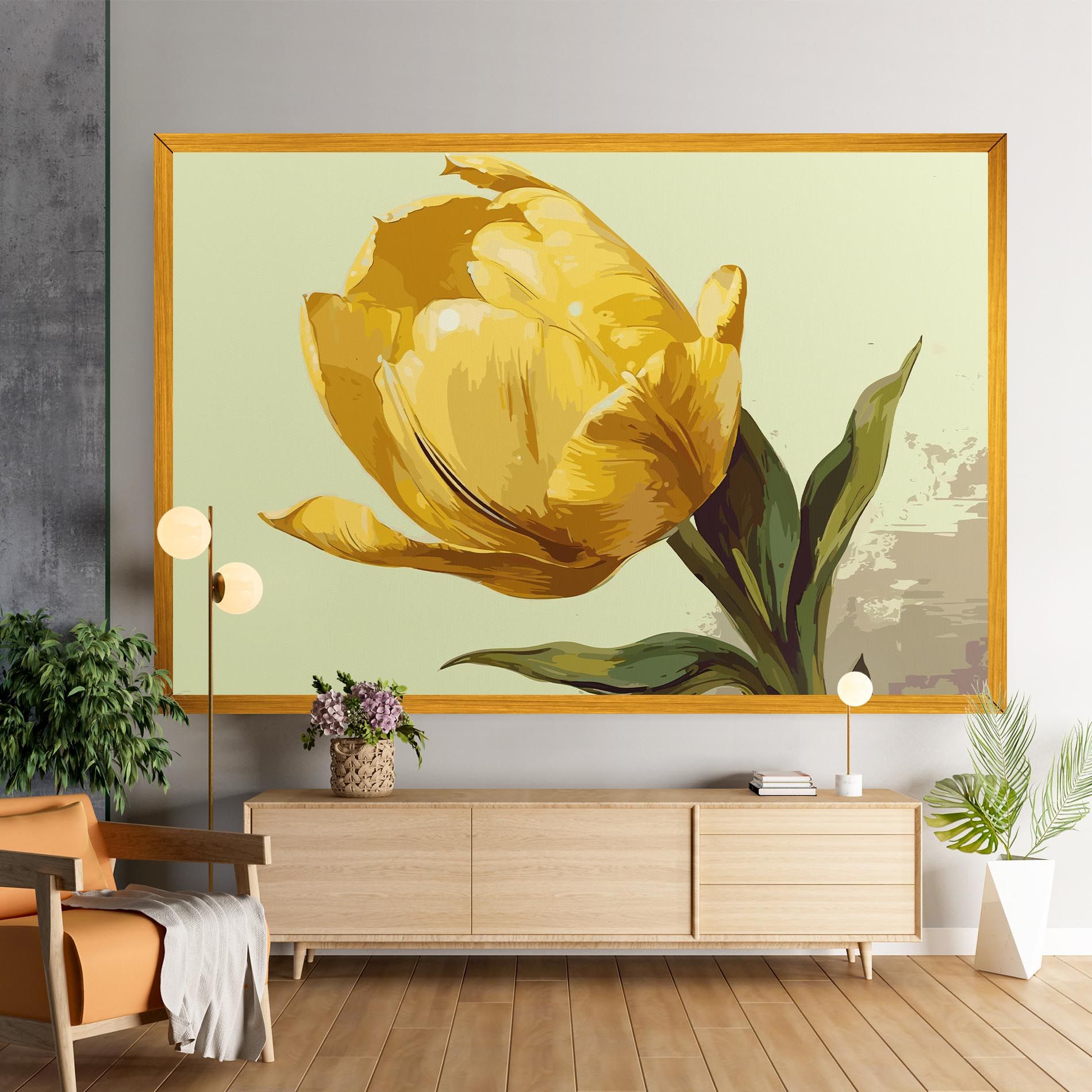 Yellow Shiny Tulip mockup 9