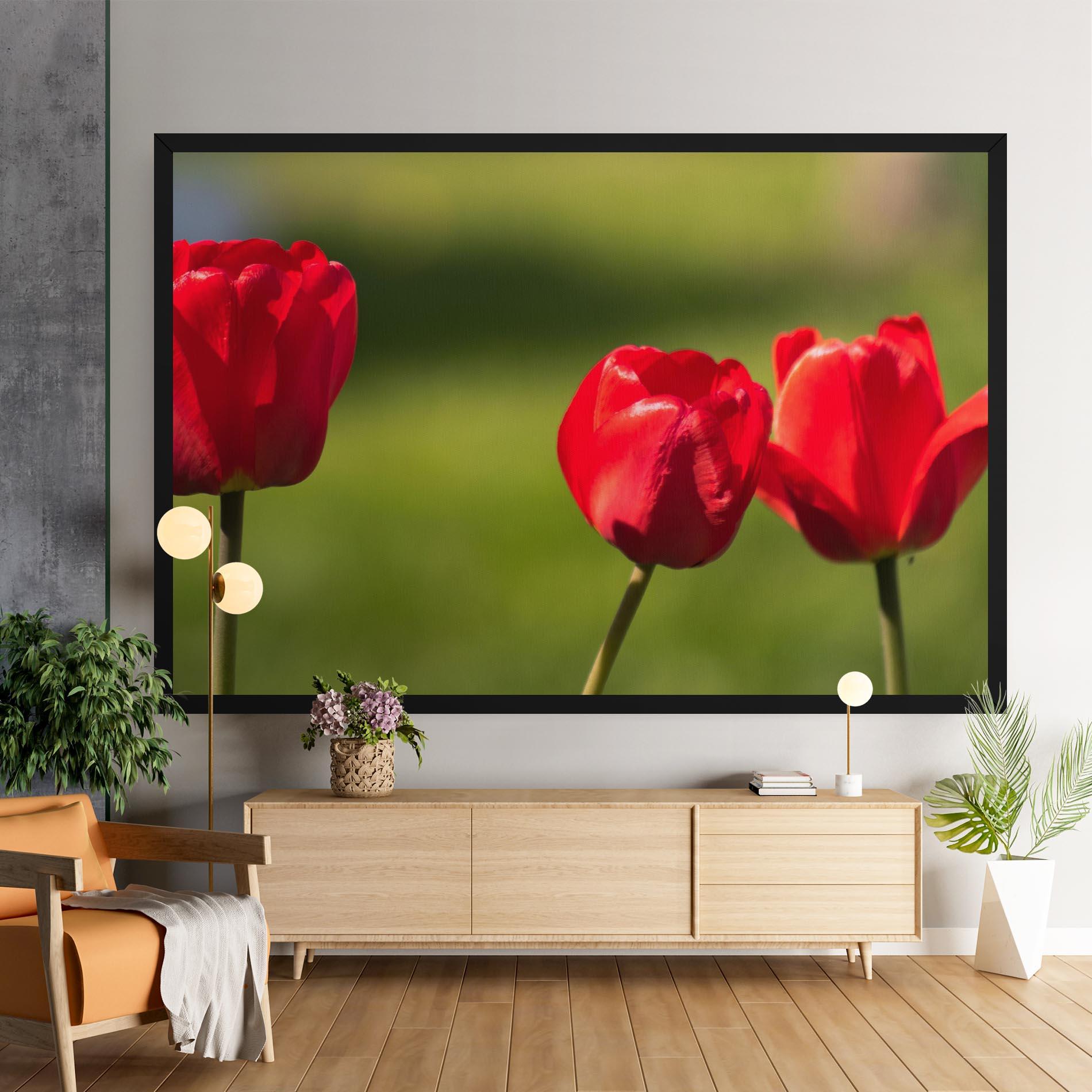Tablou Canvas 3 Red Tulips mockup 9