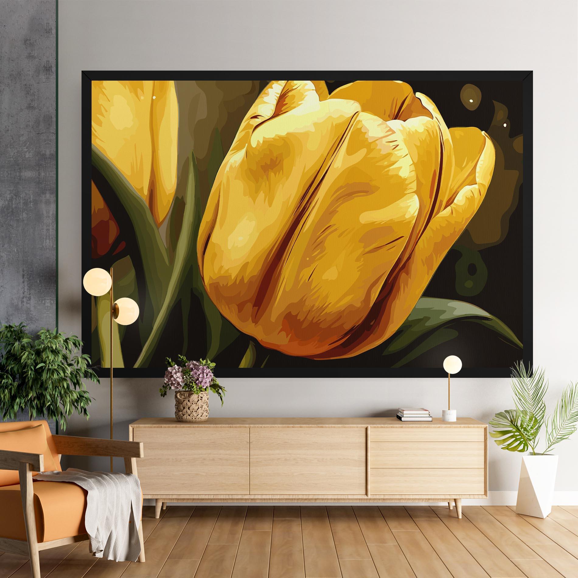 Tablou Canvas Big Yellow Tulip mockup 9