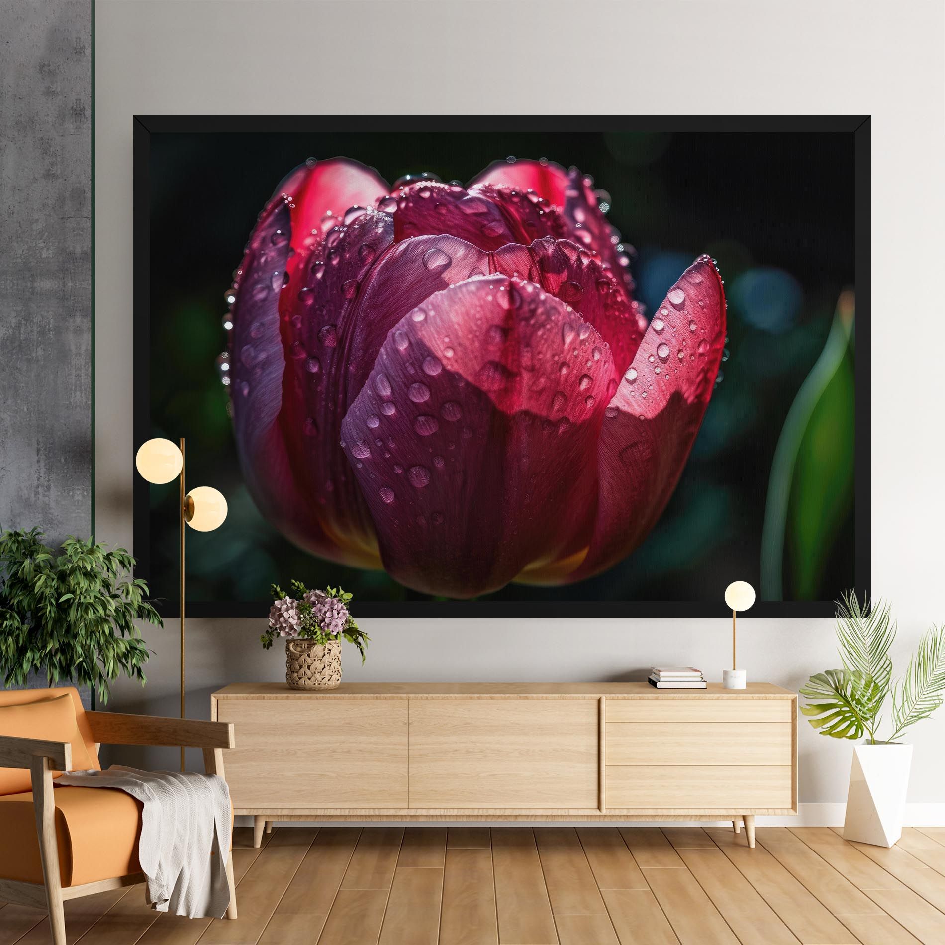 Pink Tulip After Rain mockup 9