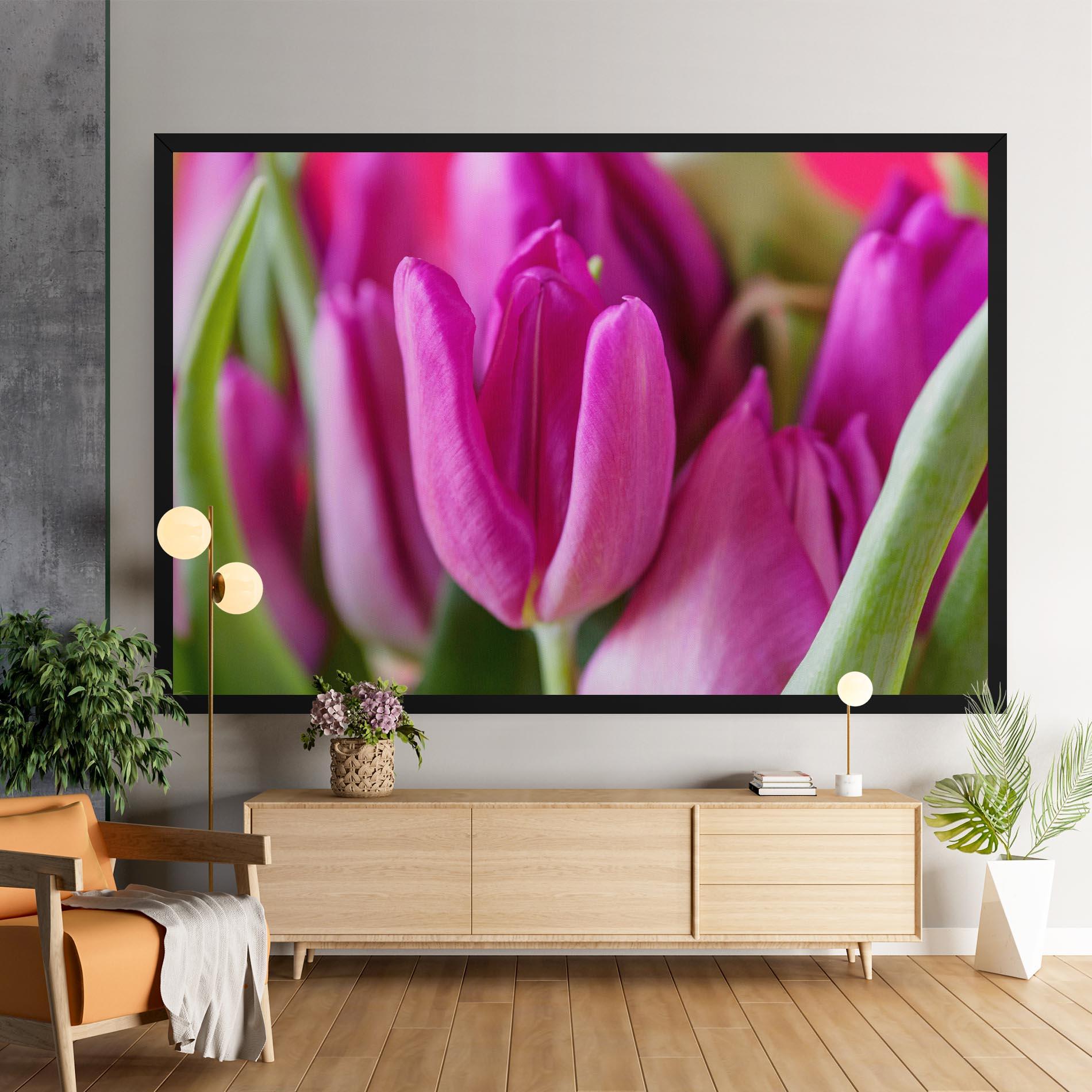 Tablou Canvas Purple Tulip Close Up mockup 9