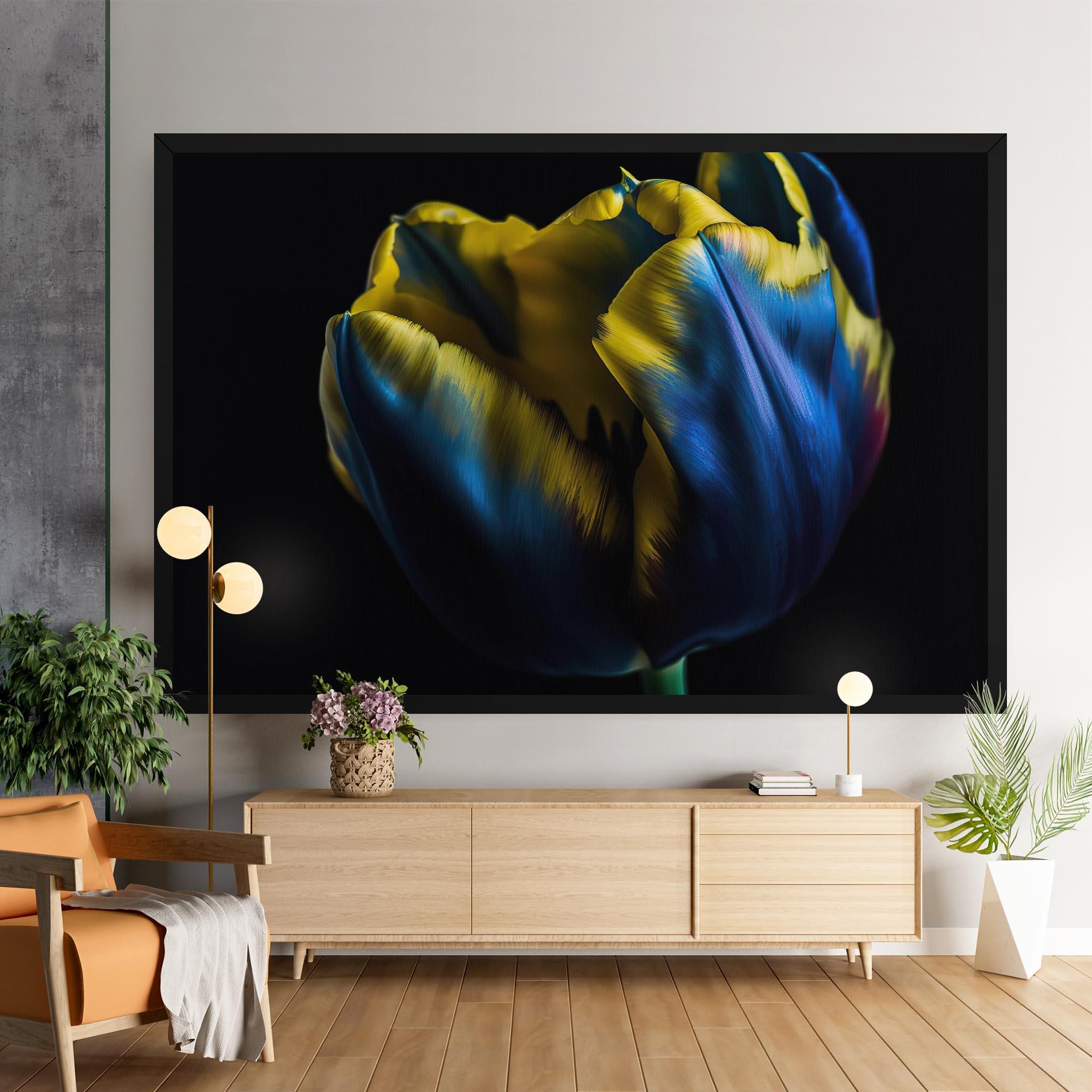Tablou Canvas Yellow Blue Tulip mockup 9