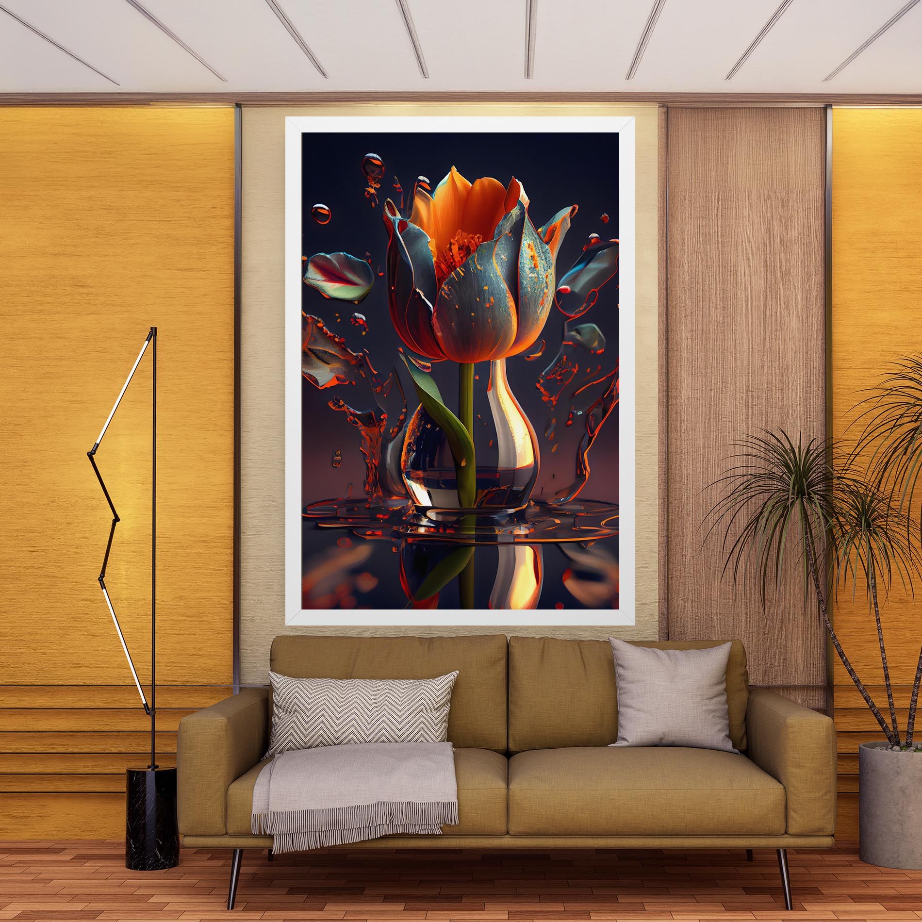 Black Tulip In Vase mockup 9