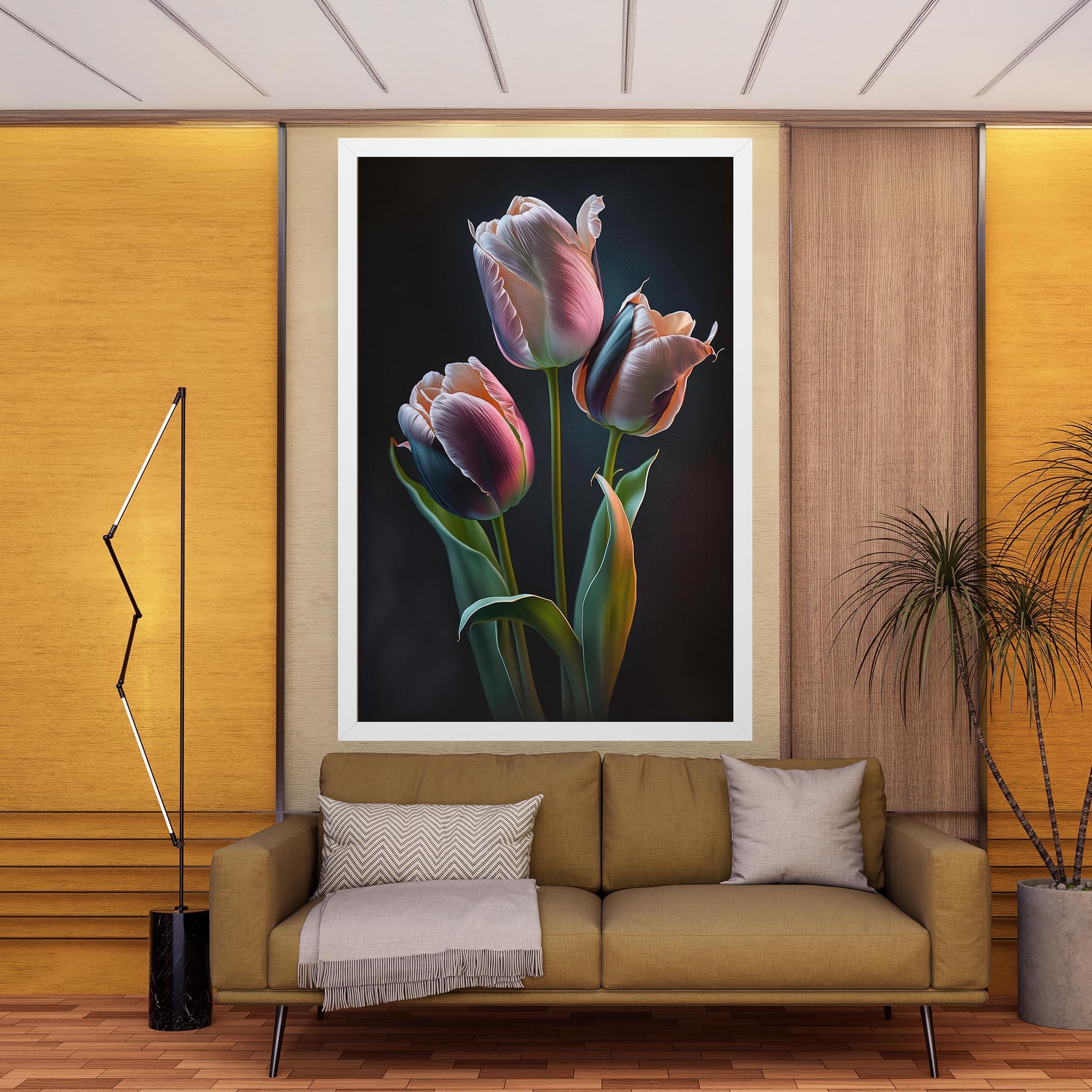 Tablou Canvas Light Purple Tulips mockup 9