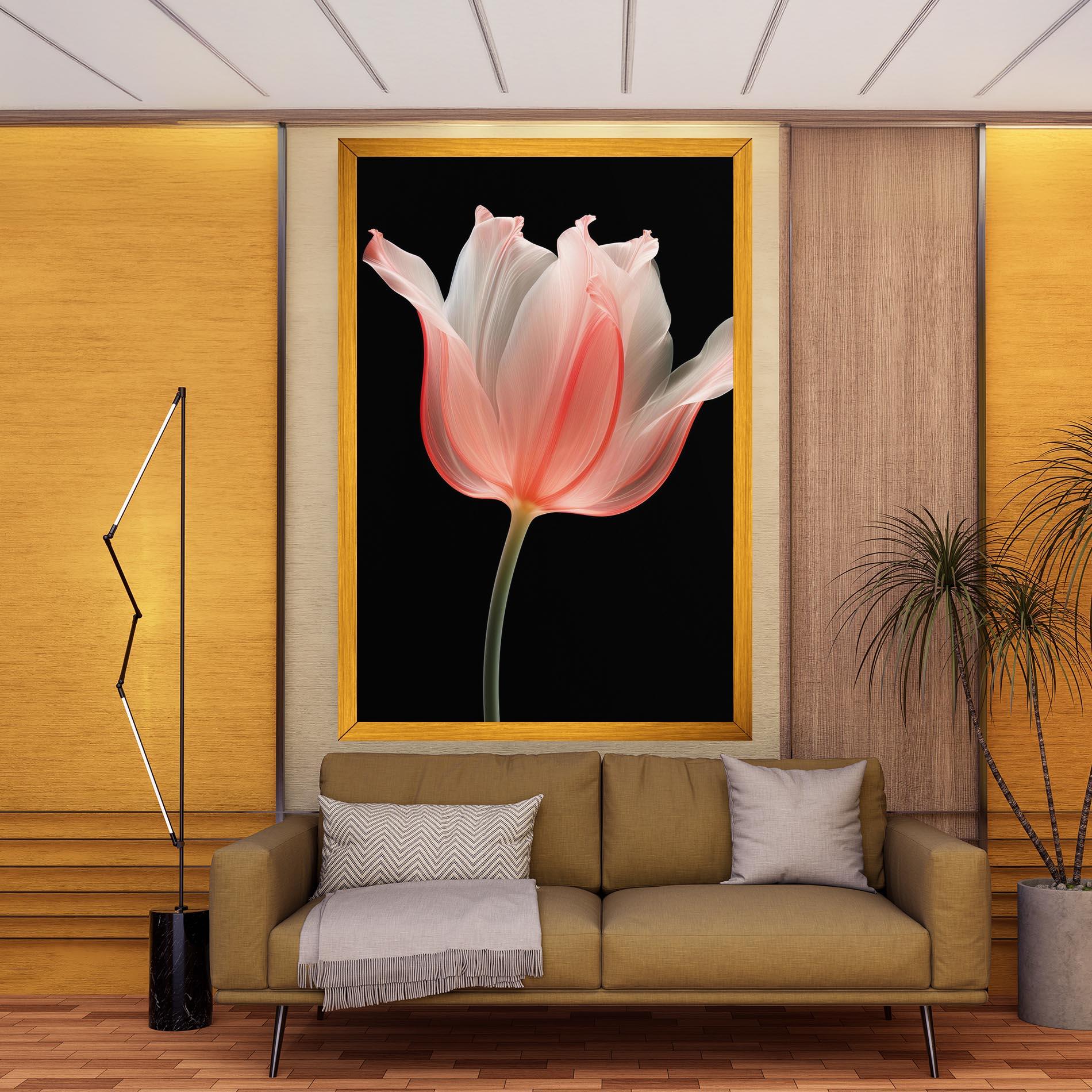 Tablou Canvas Pastel Pink Tulip mockup 9