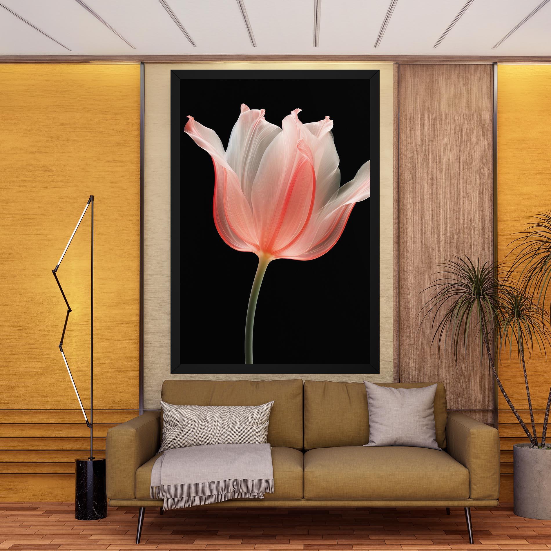 Tablou Canvas Pastel Pink Tulip mockup 9