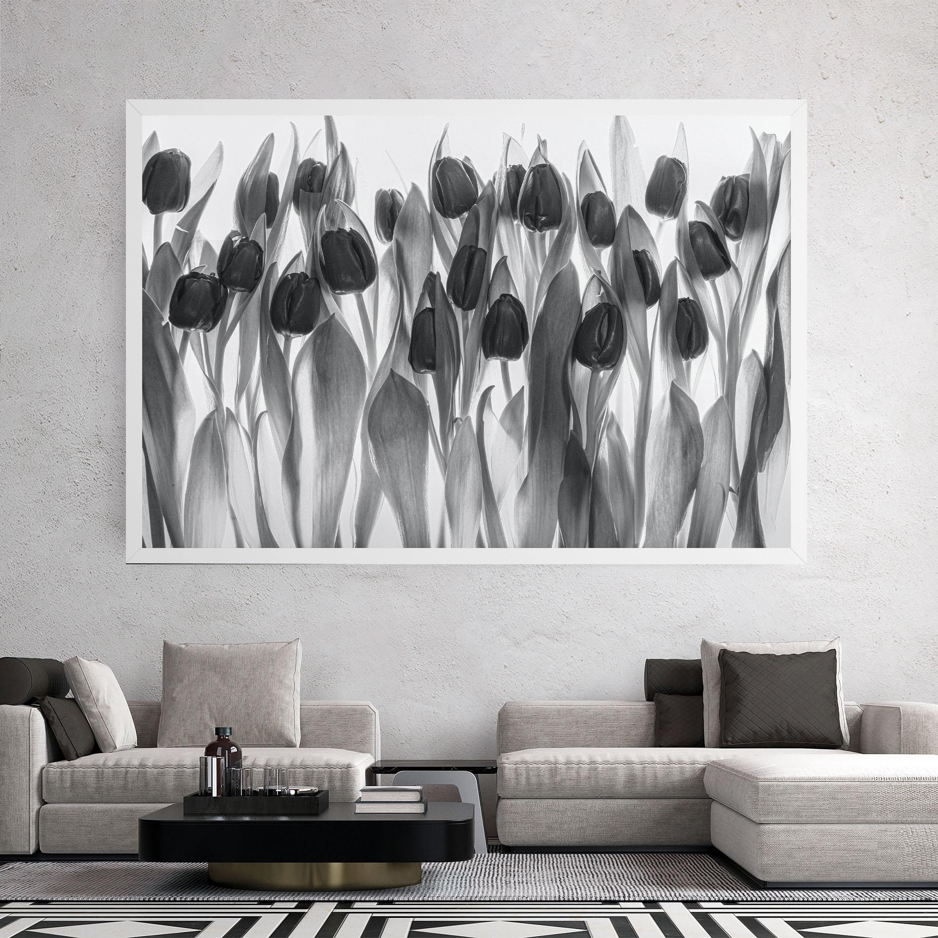 Tablou Canvas Grey Tulips mockup 2