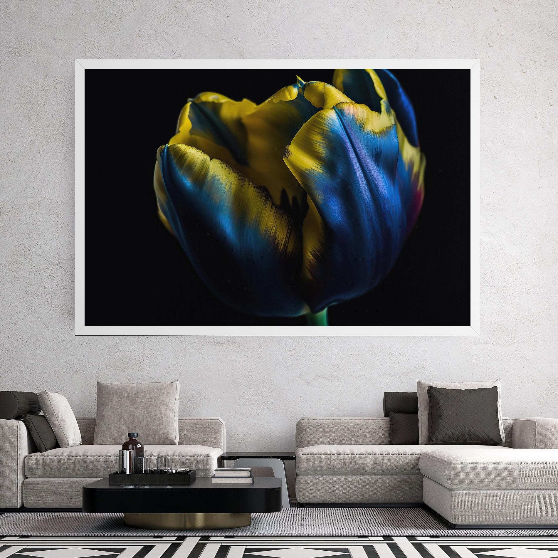 Tablou Canvas Yellow Blue Tulip mockup 2