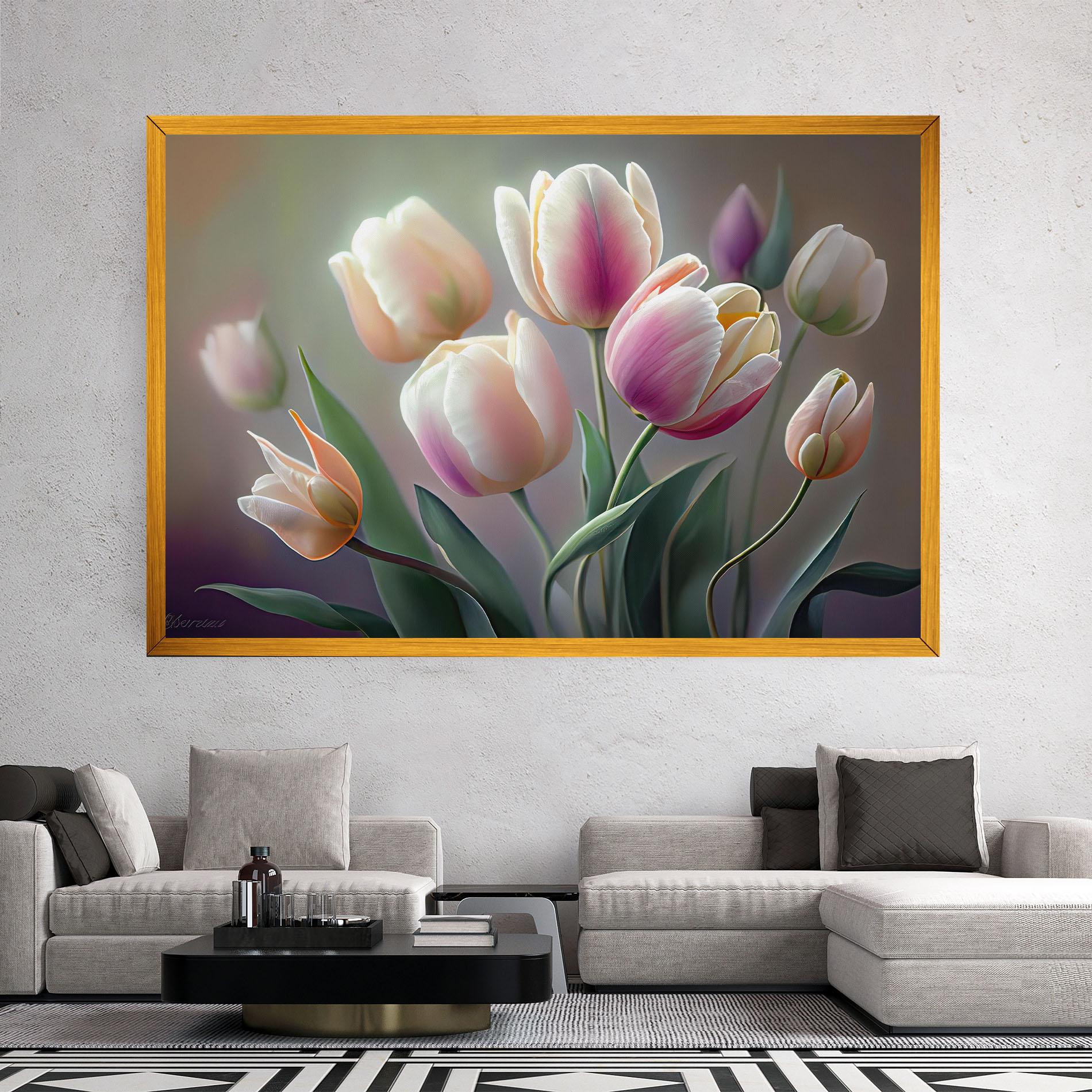 Tablou Canvas Pretty Tulips mockup 2