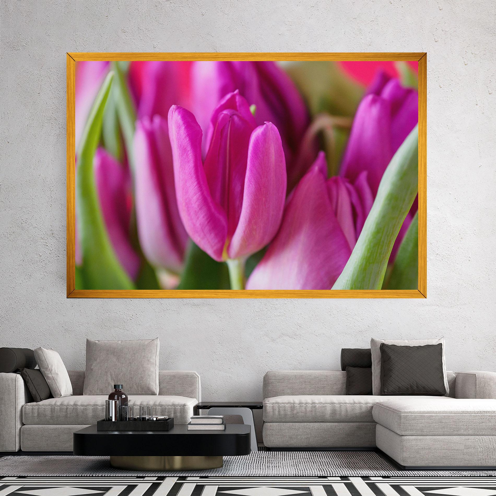 Tablou Canvas Purple Tulip Close Up mockup 2