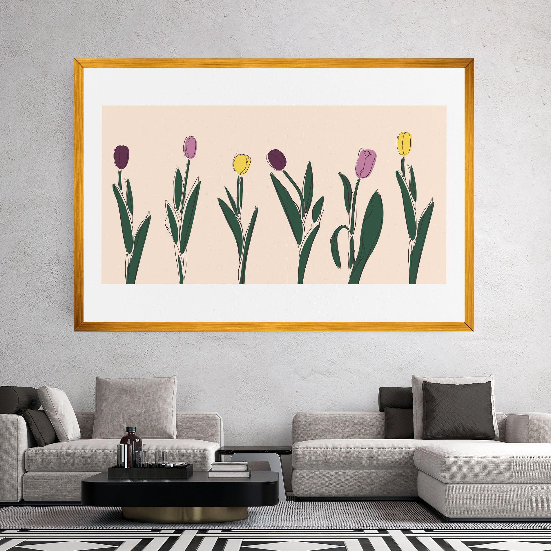 Tablou Canvas Tulips Set mockup 2