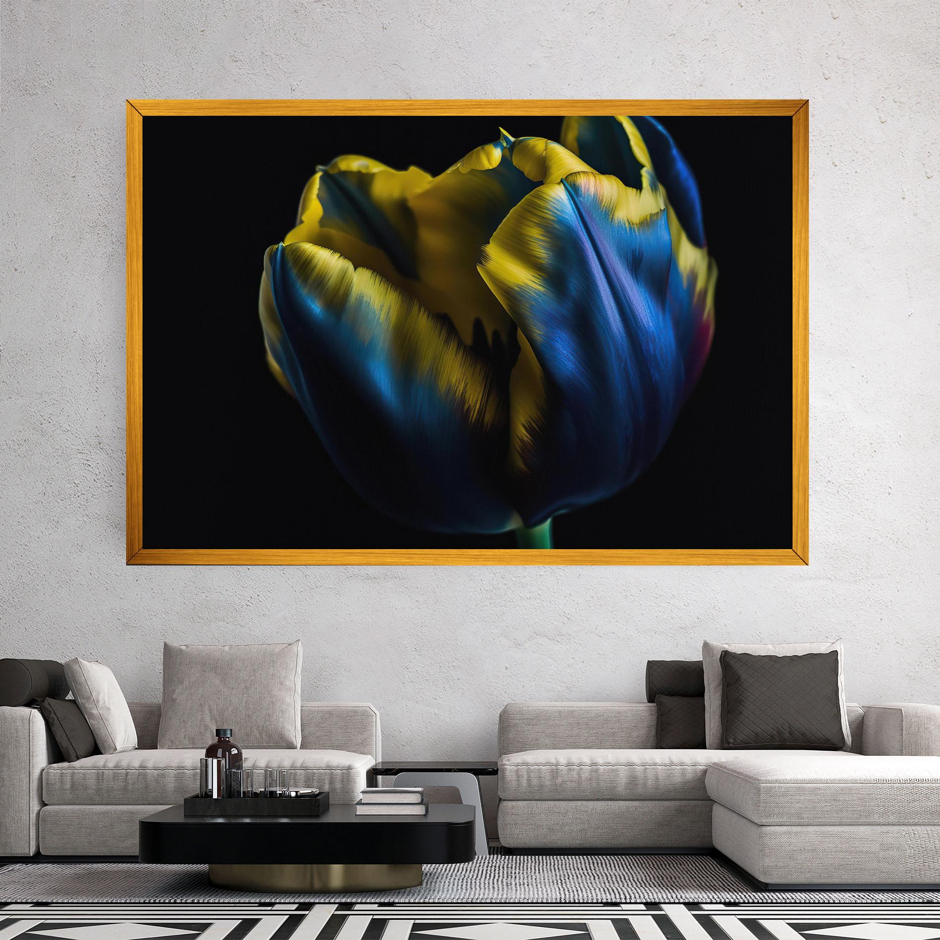 Tablou Canvas Yellow Blue Tulip mockup 2