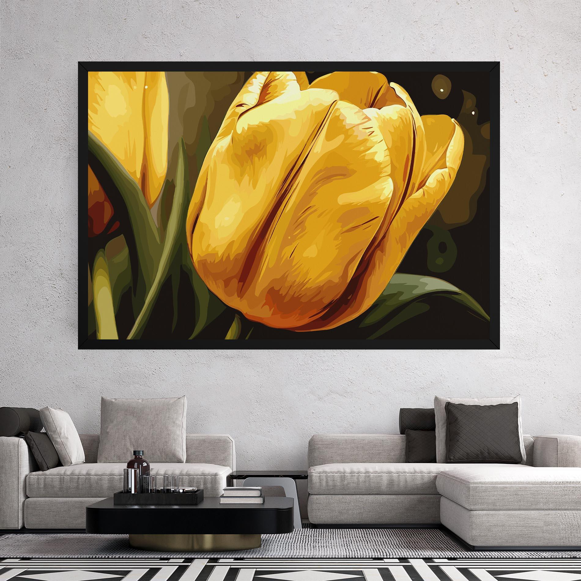 Tablou Canvas Big Yellow Tulip mockup 2