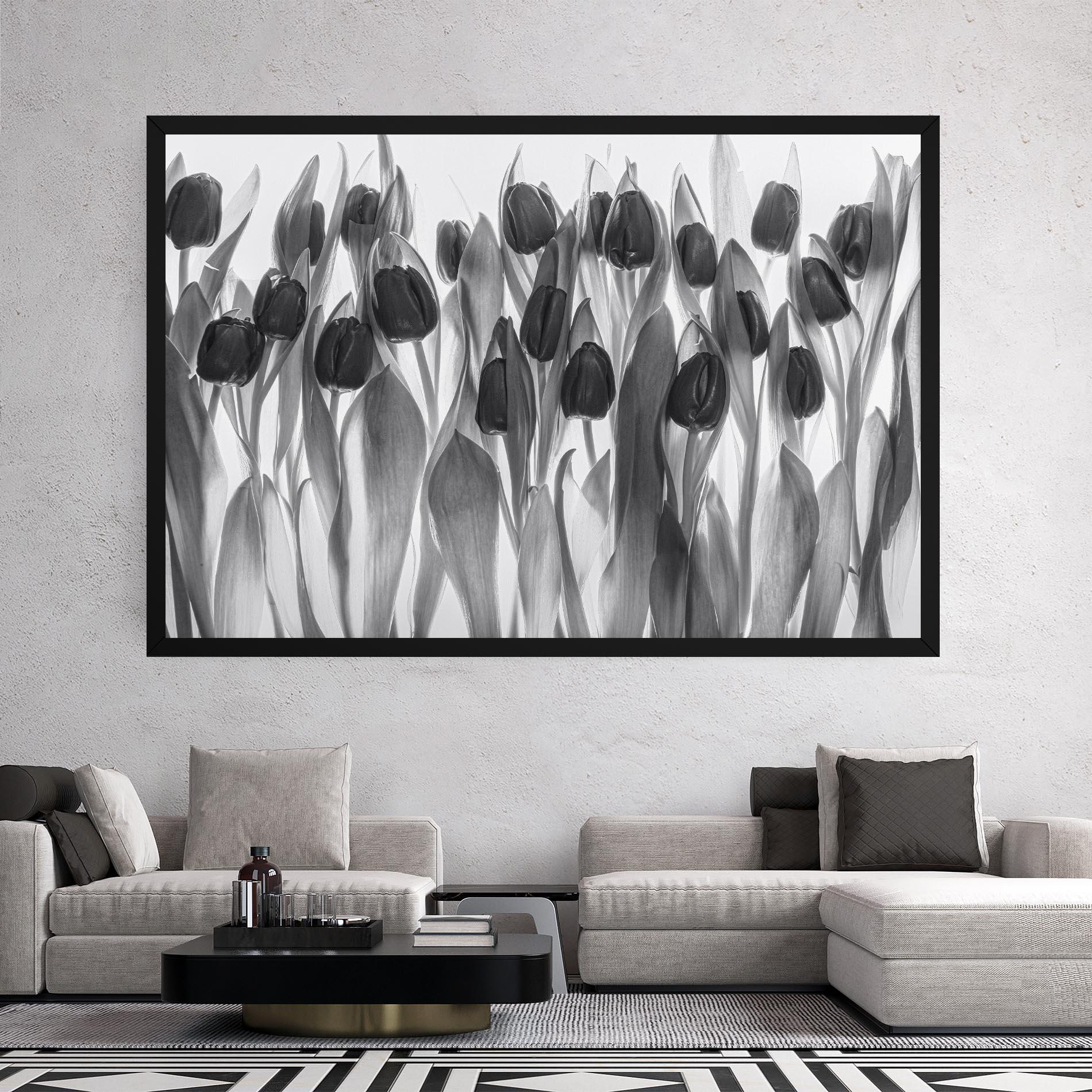 Tablou Canvas Grey Tulips mockup 2