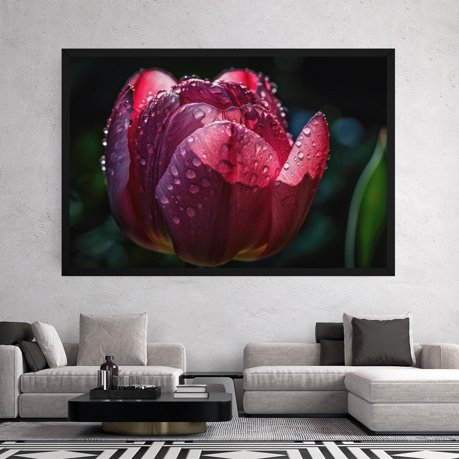 Pink Tulip After Rain mockup 2