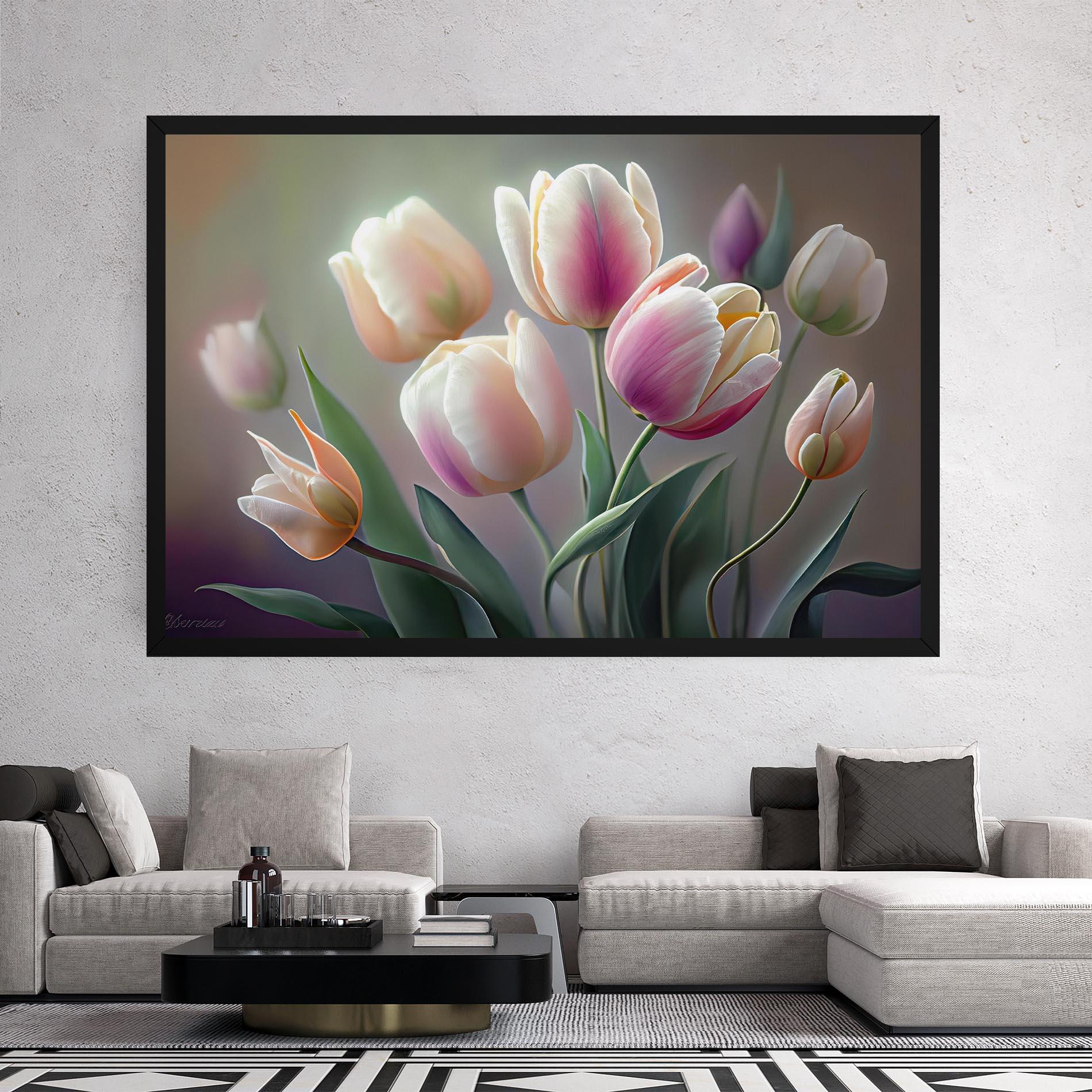 Tablou Canvas Pretty Tulips mockup 2