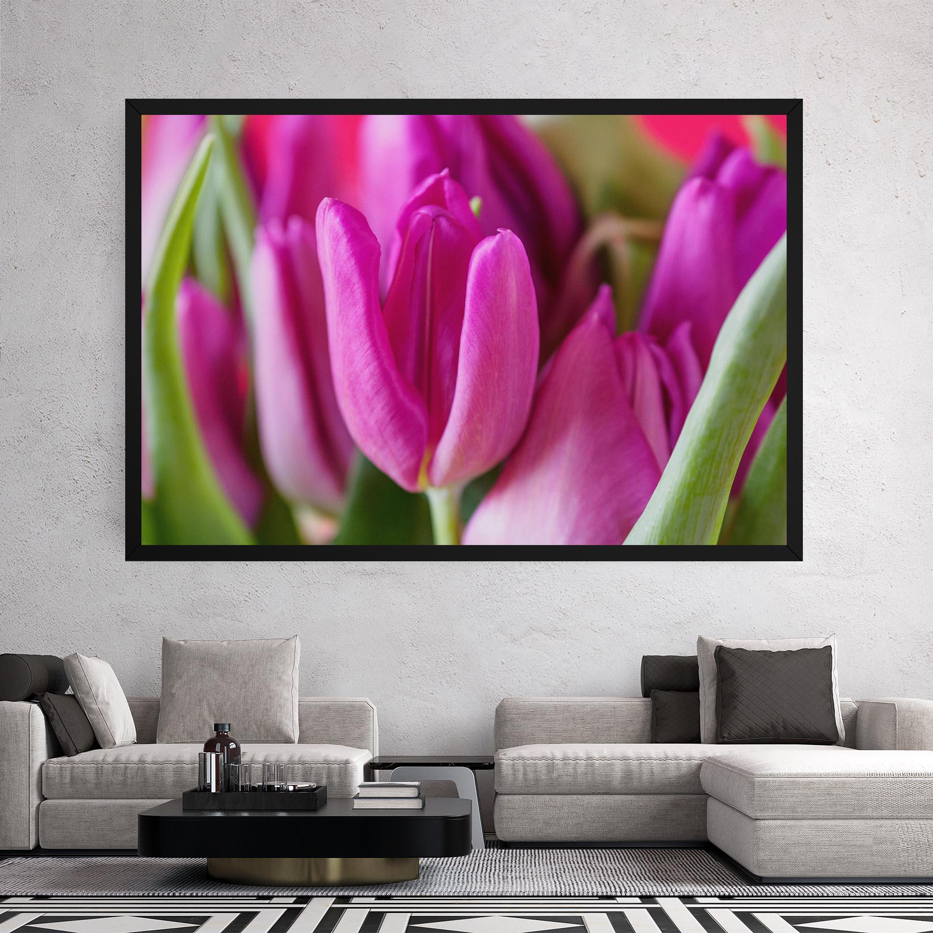 Tablou Canvas Purple Tulip Close Up mockup 2