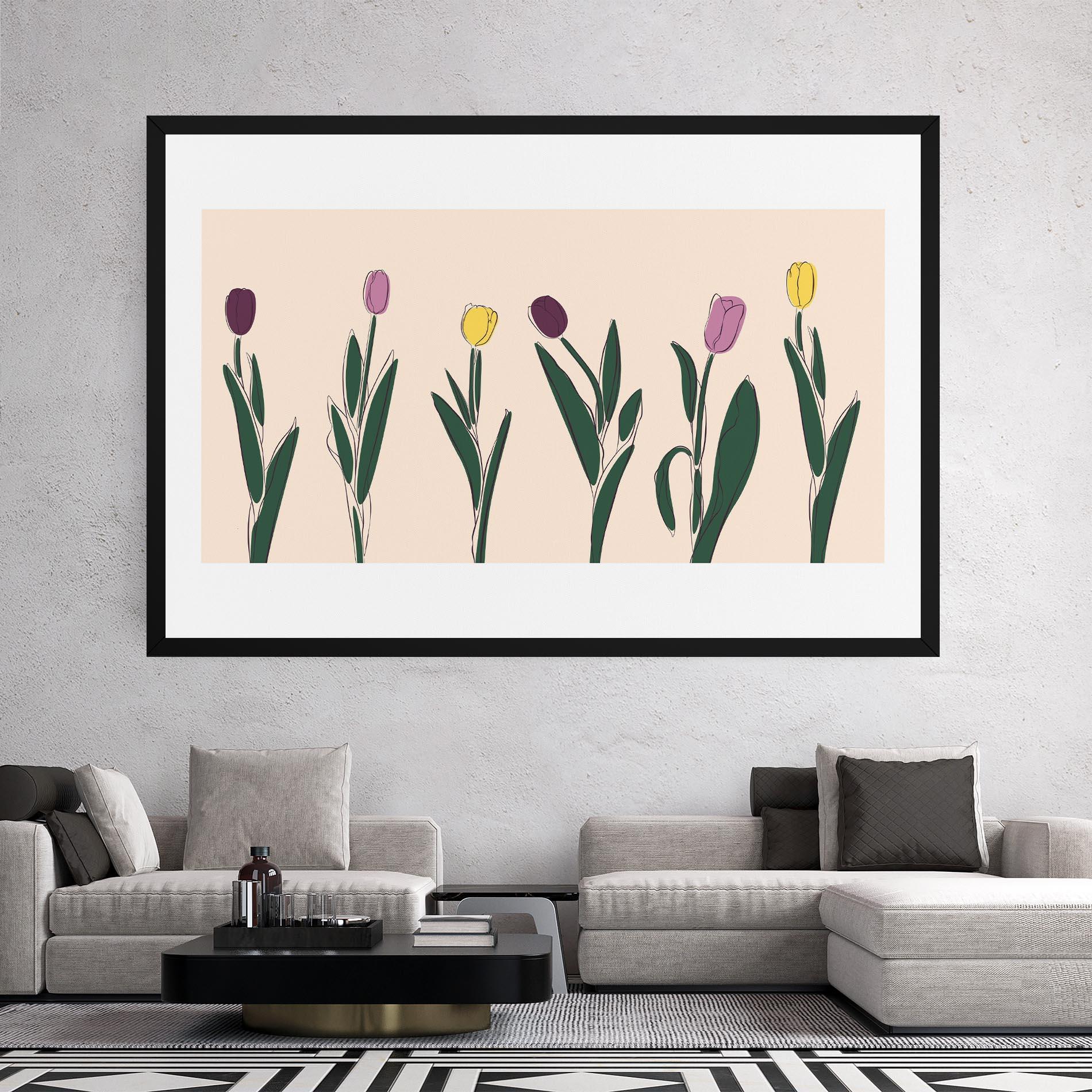 Tablou Canvas Tulips Set mockup 2