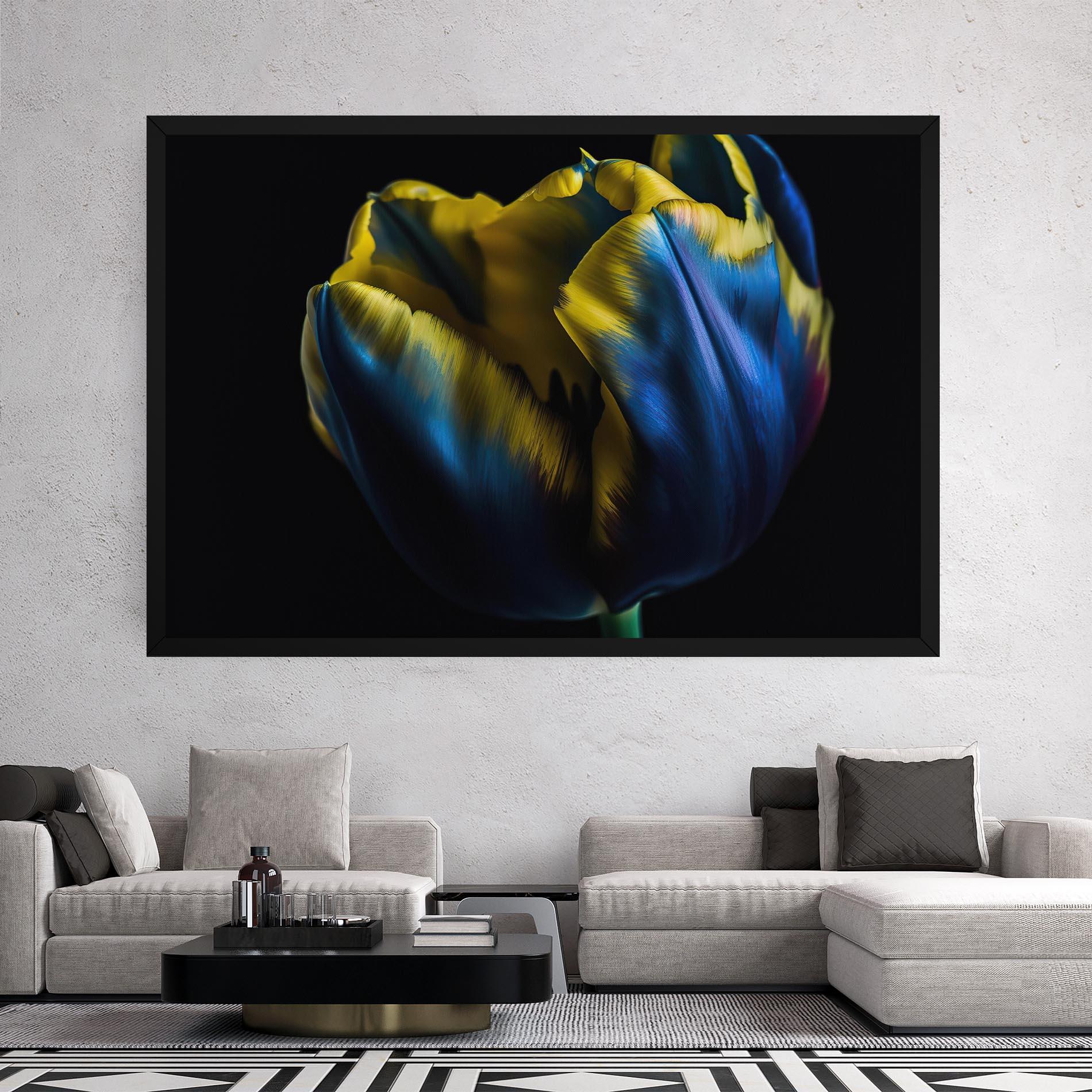Tablou Canvas Yellow Blue Tulip mockup 2