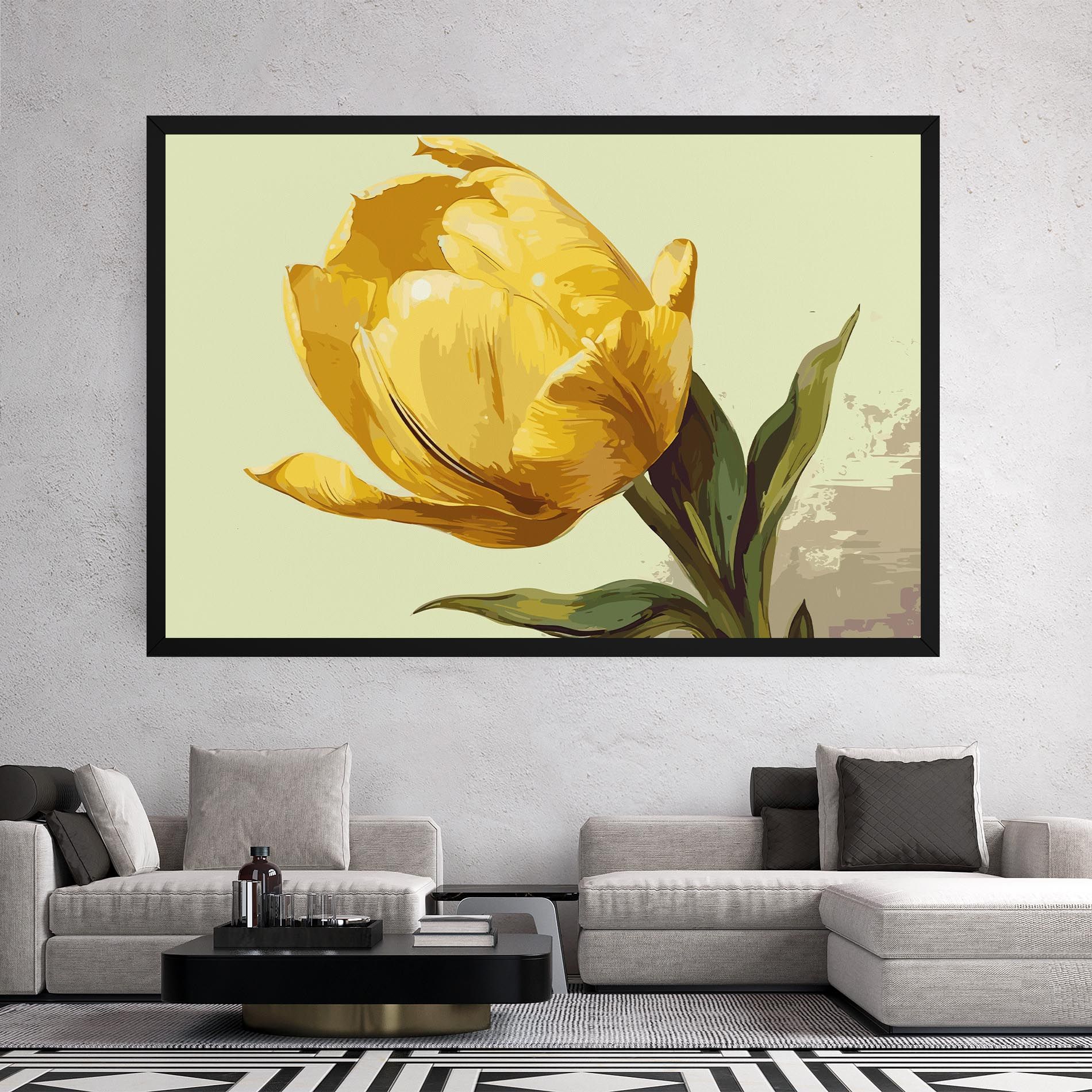 Yellow Shiny Tulip mockup 2