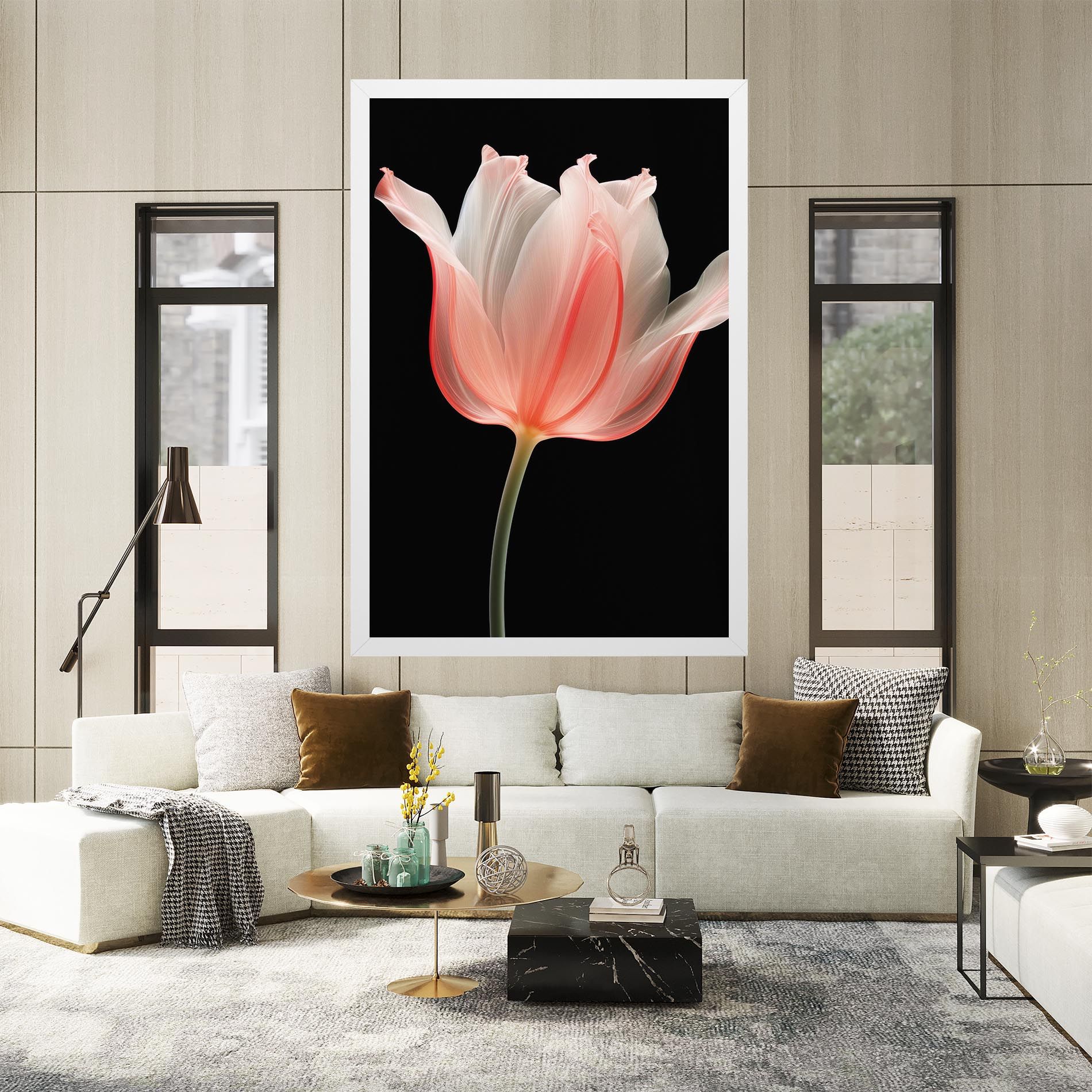 Pastel Pink Tulip mockup 2