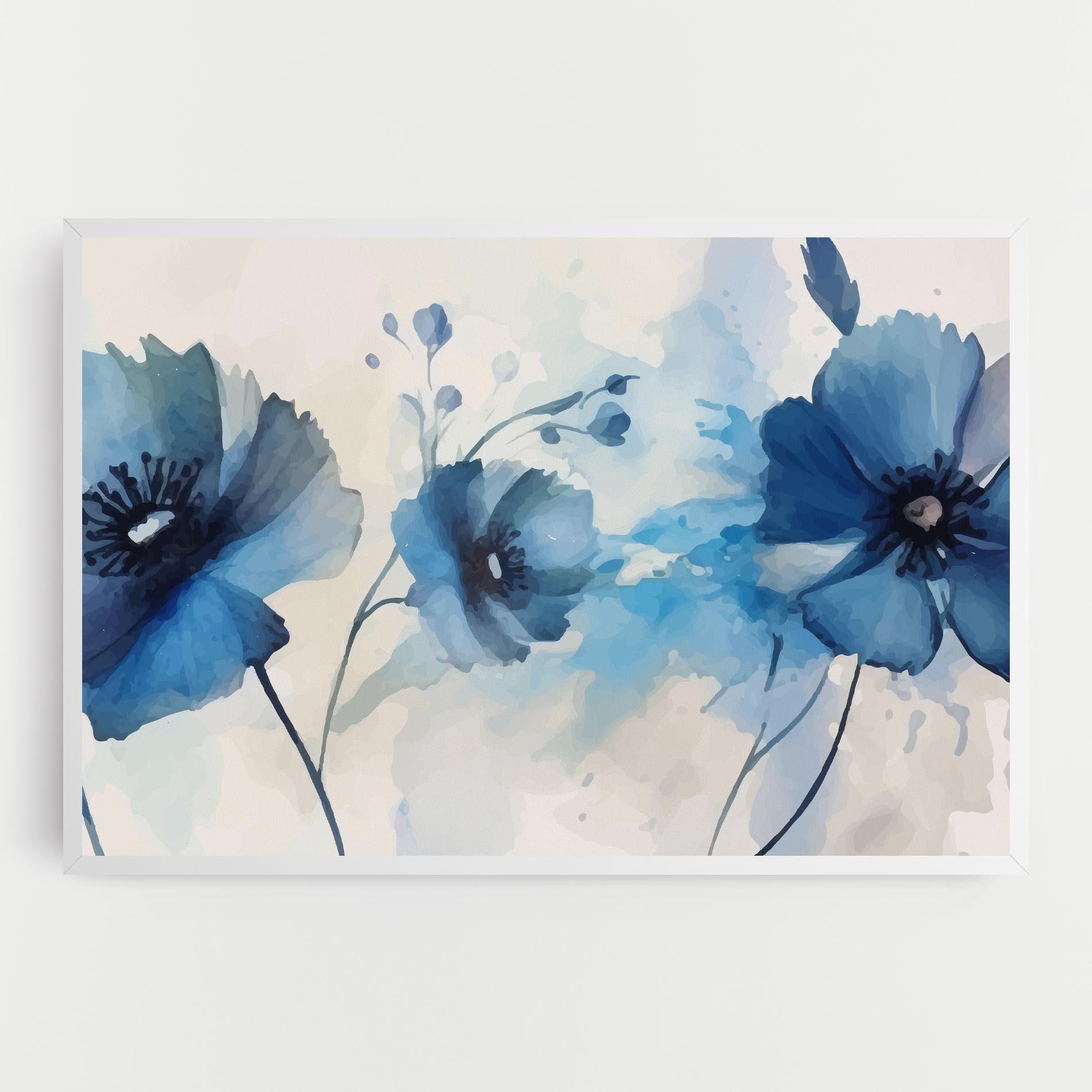 Tablou Canvas Blue Poppies mockup 0