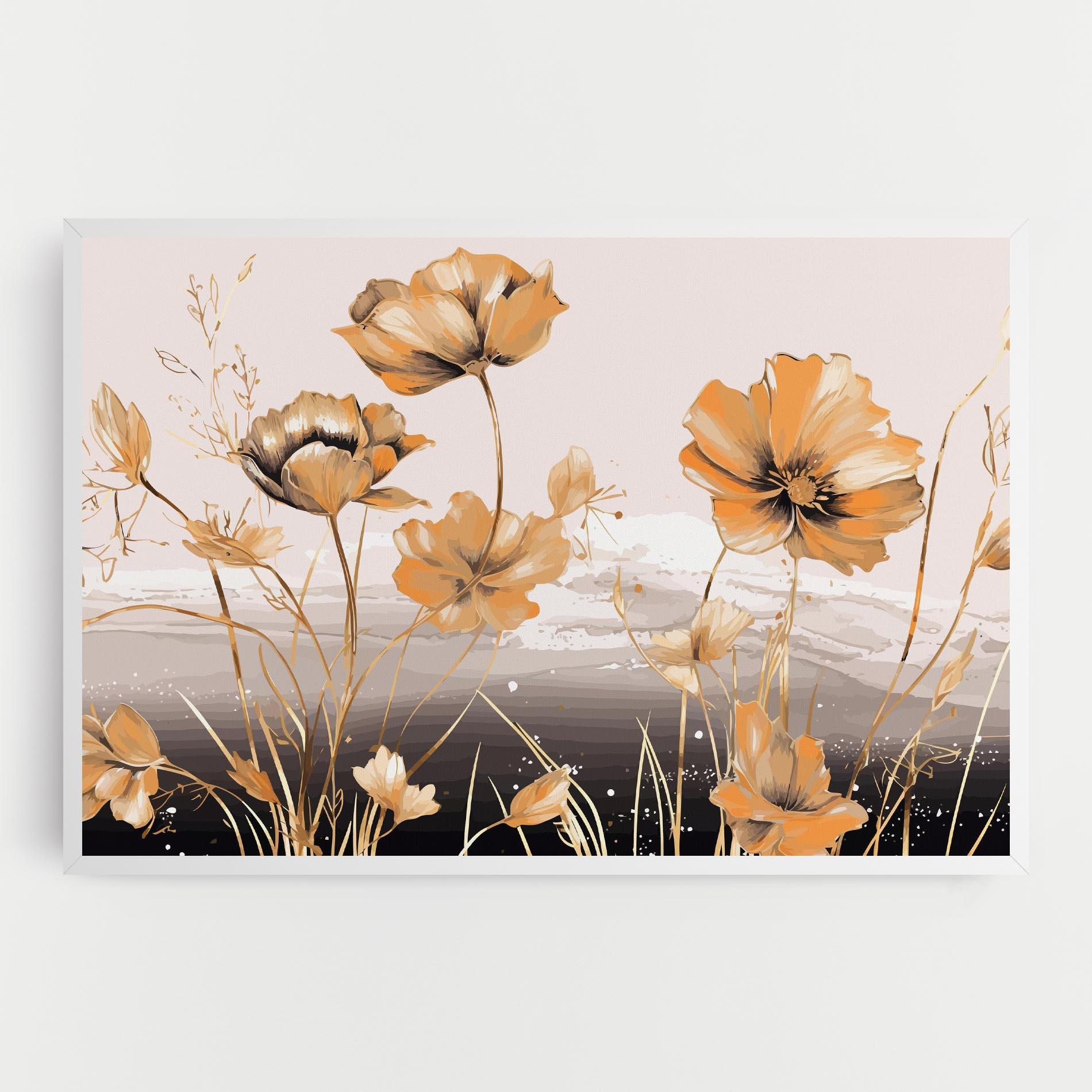 Tablou Canvas Gold Black Poppy mockup 0