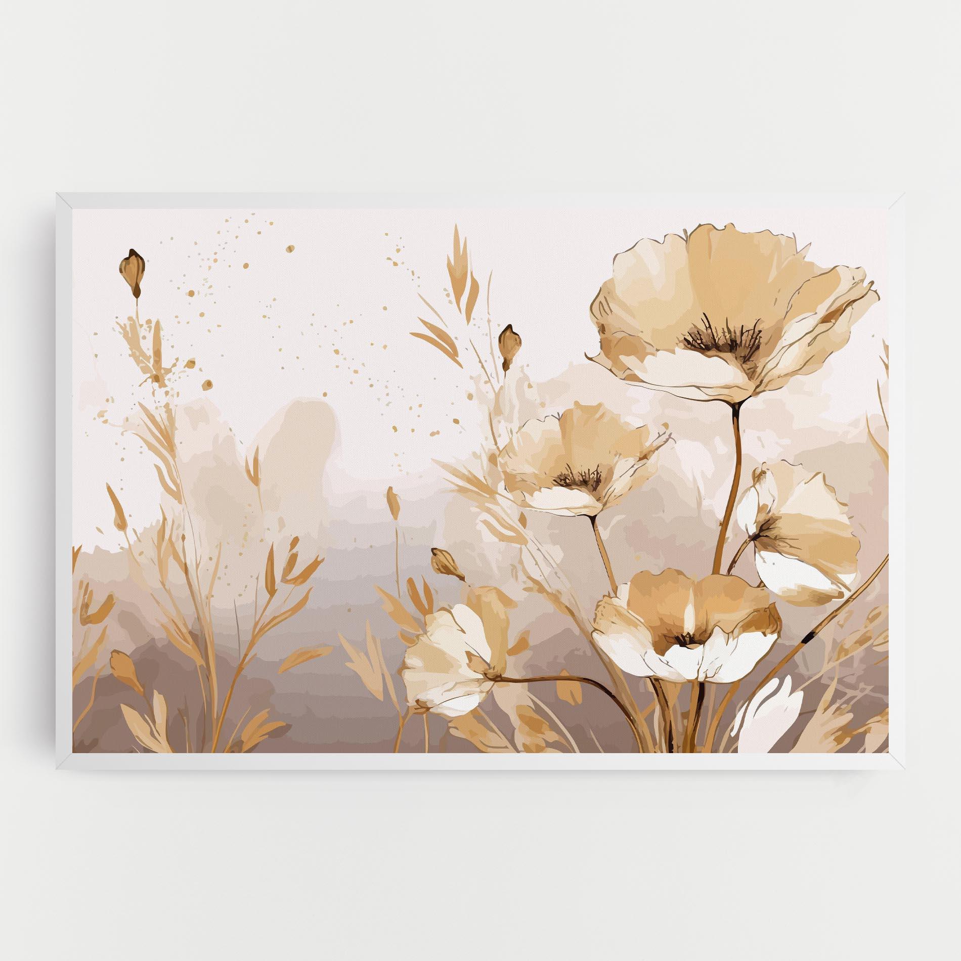 Tablou Canvas Gold Cream Poppy mockup 0