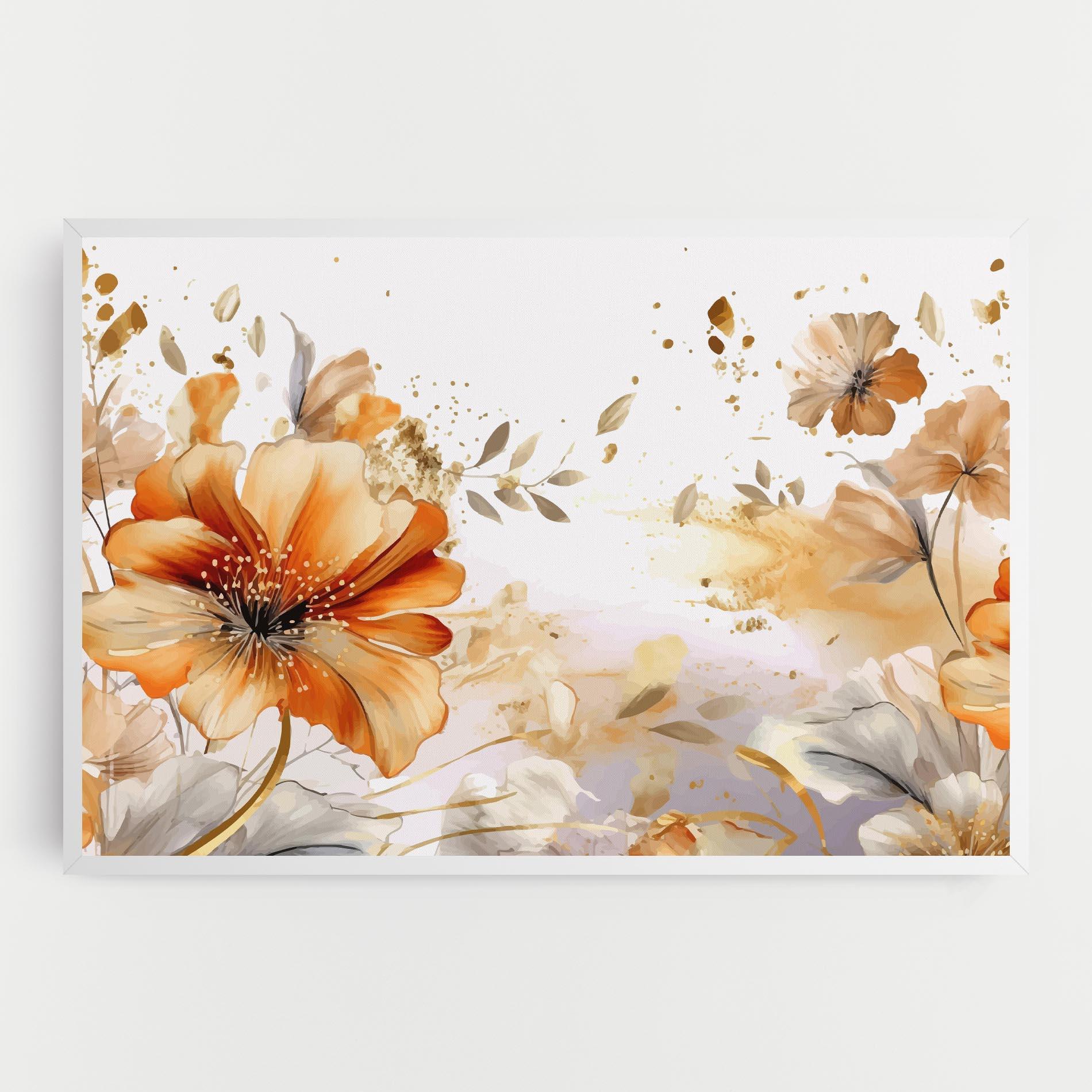 Tablou Canvas Gold Orange Poppy mockup 0