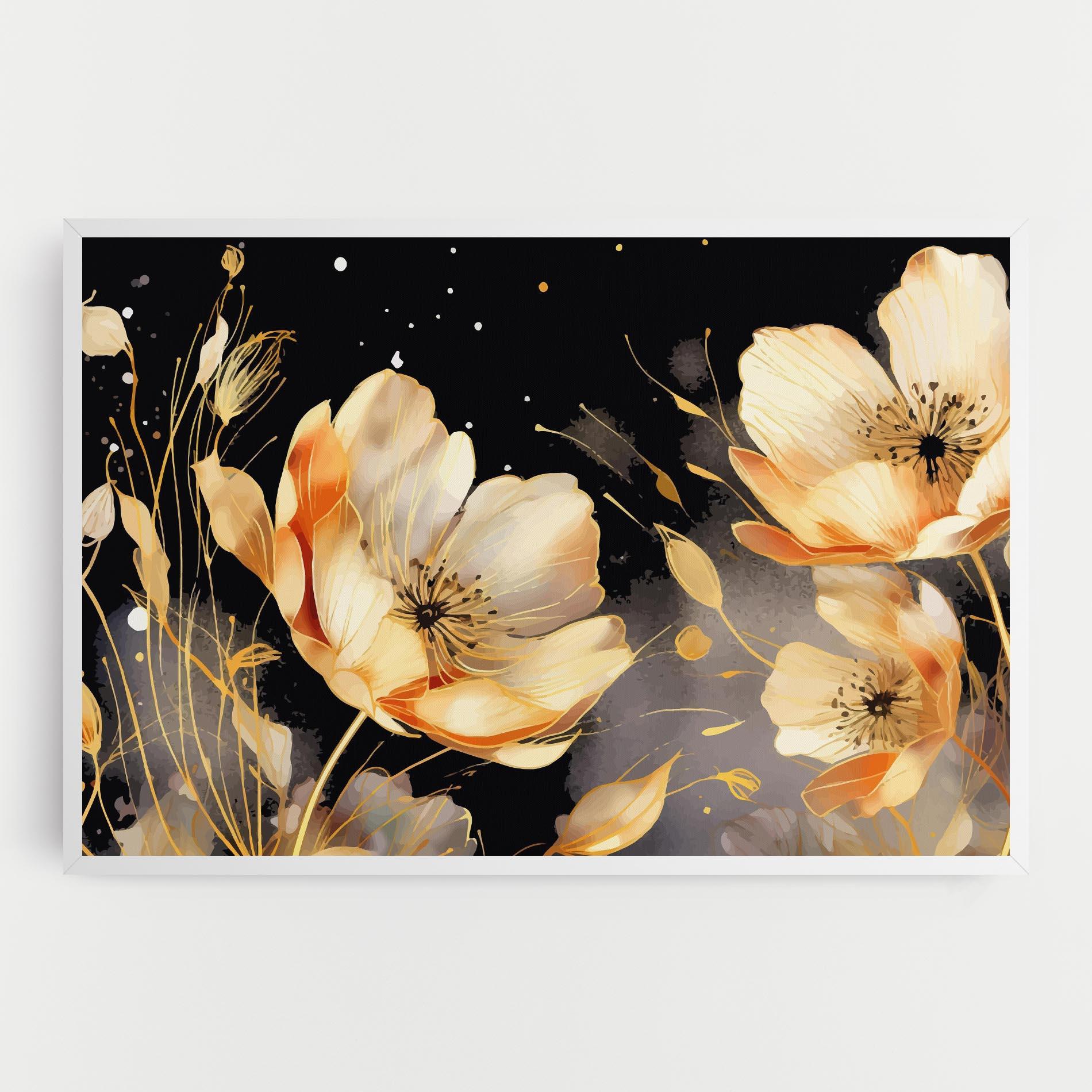 Tablou Canvas Gold Poppy Black mockup 0