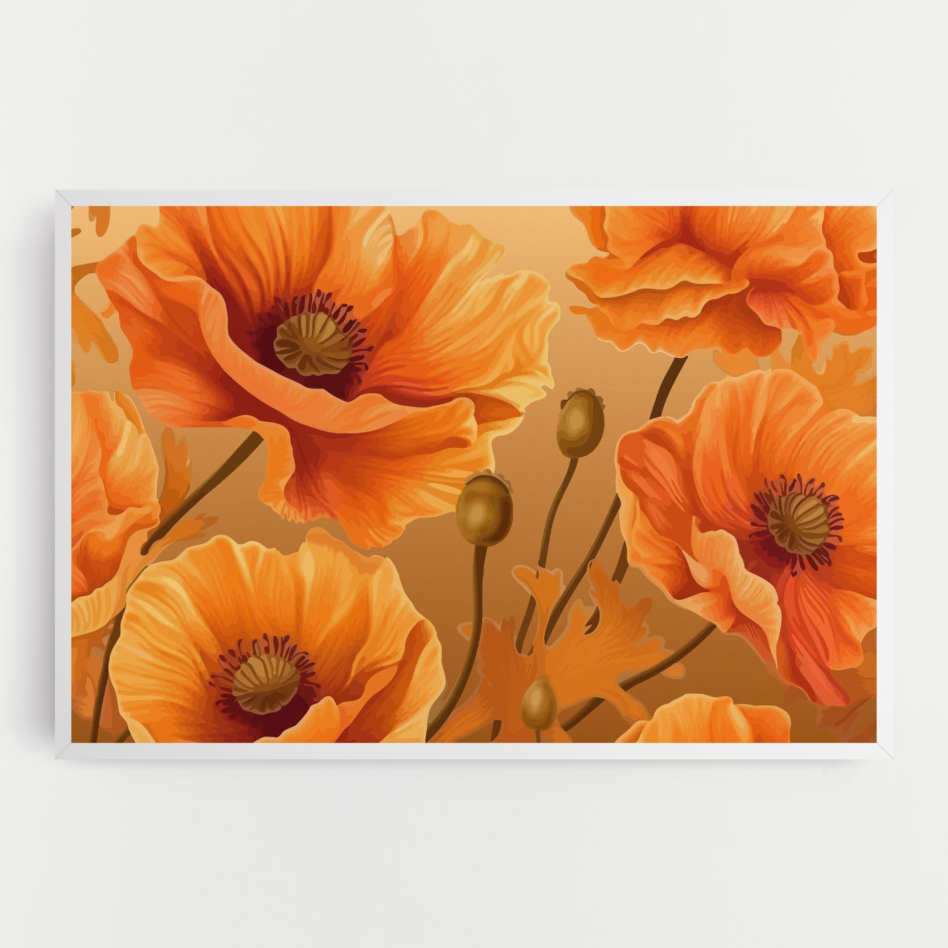 Tablou Canvas Pastel Orange Poppy mockup 0