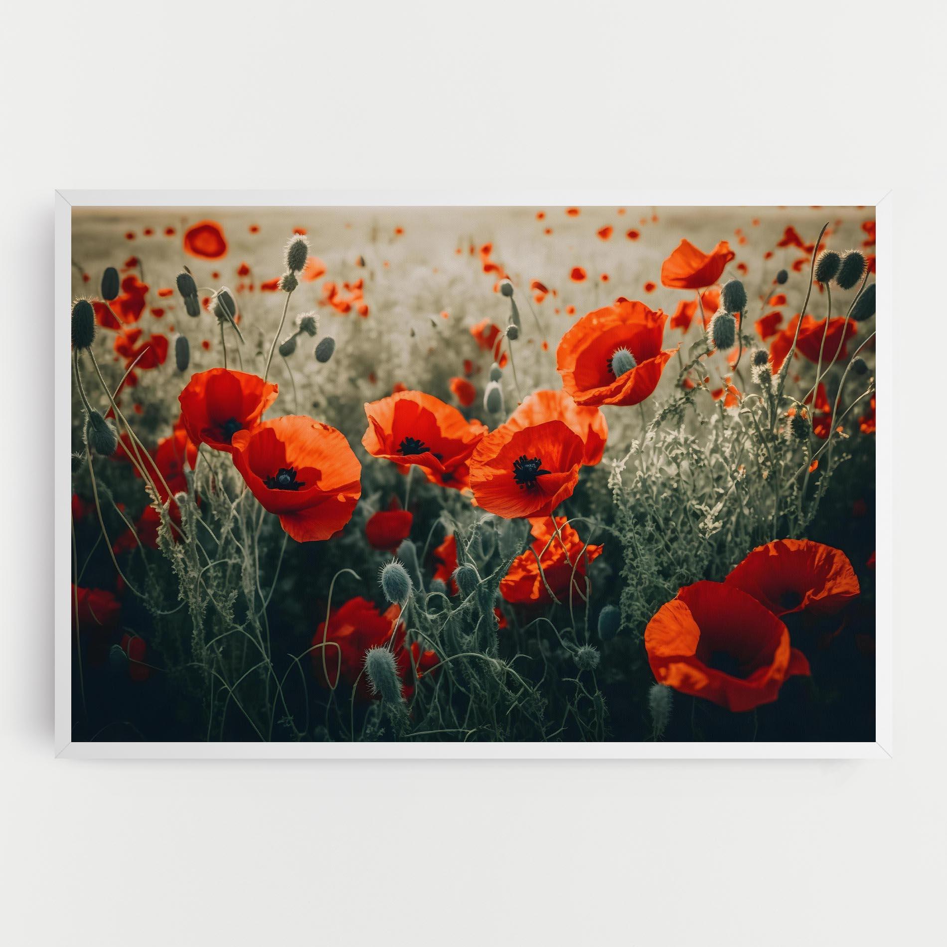 Tablou Canvas Poppy Grass Field mockup 0