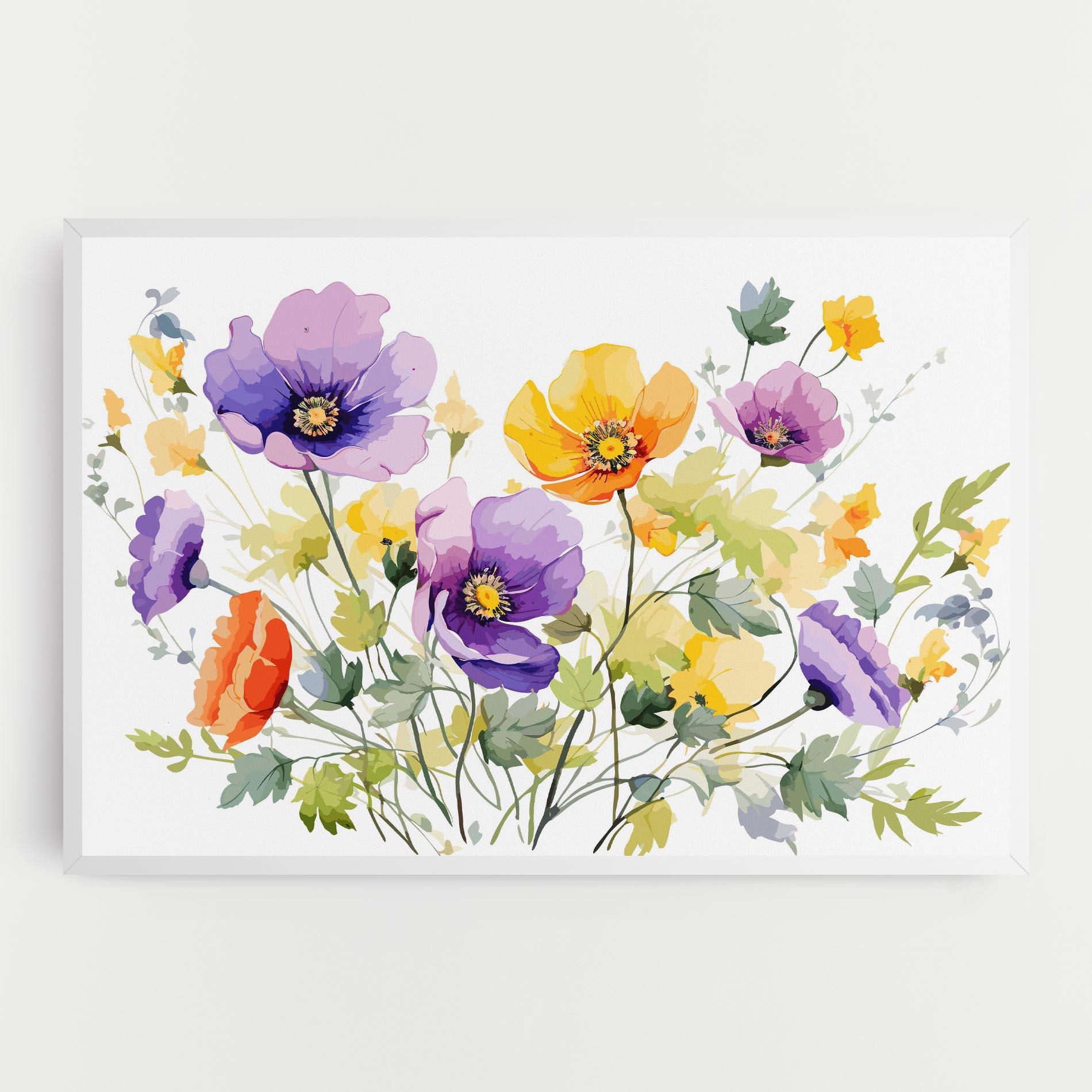 Tablou Canvas Purple Orange Poppy mockup 0