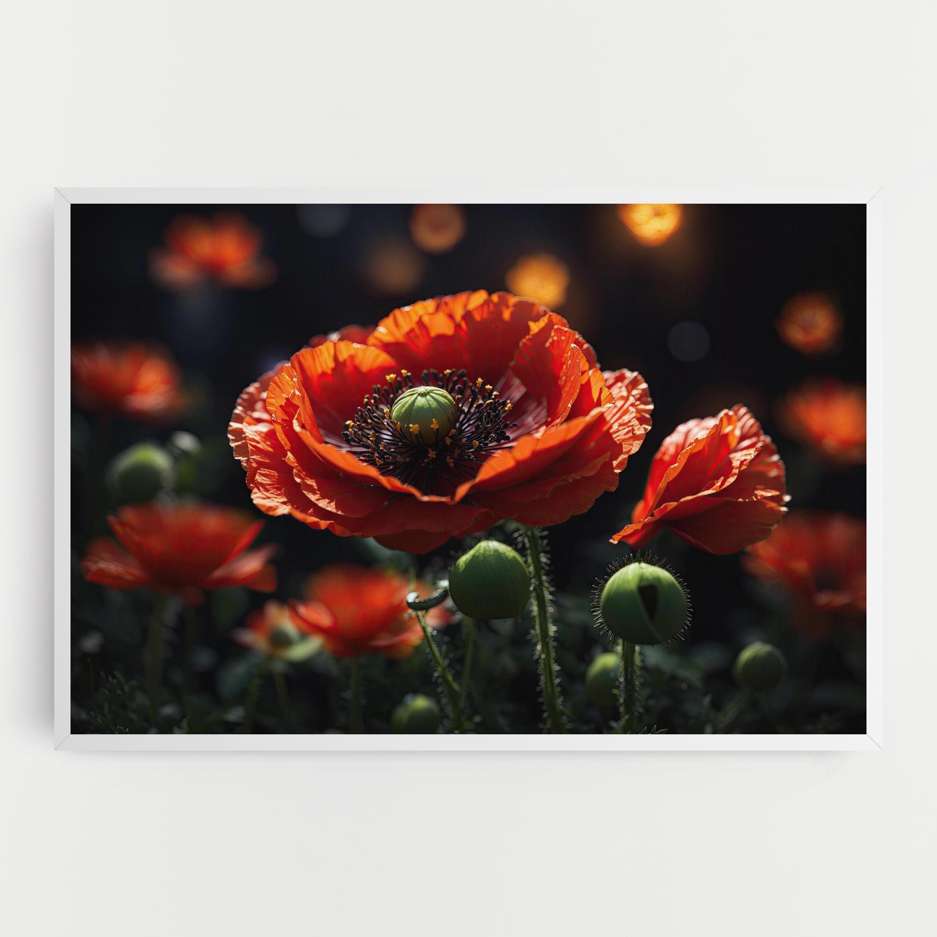 Tablou Canvas Red Poppy Close Up mockup 0