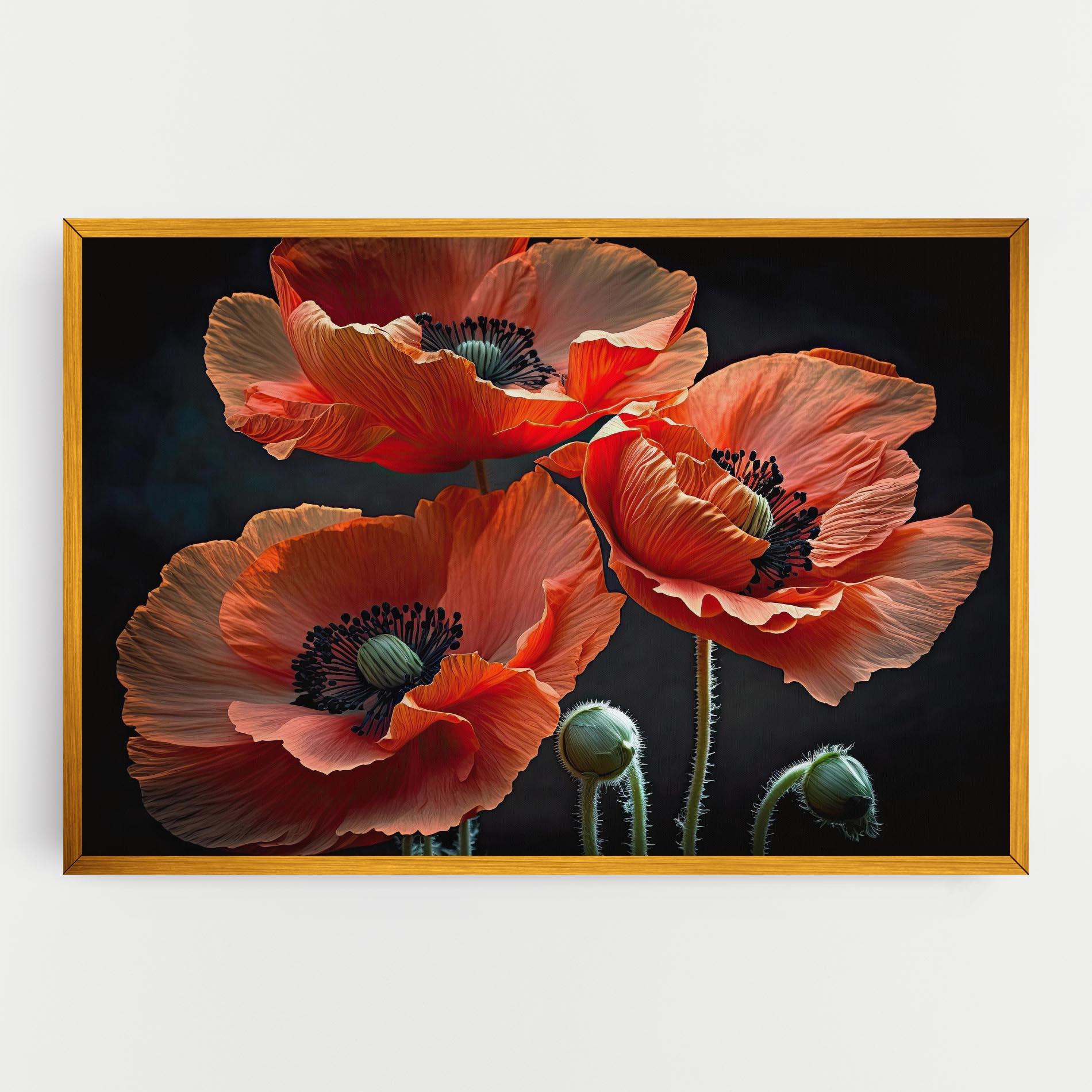 Tablou Canvas 3 Poppies mockup 0