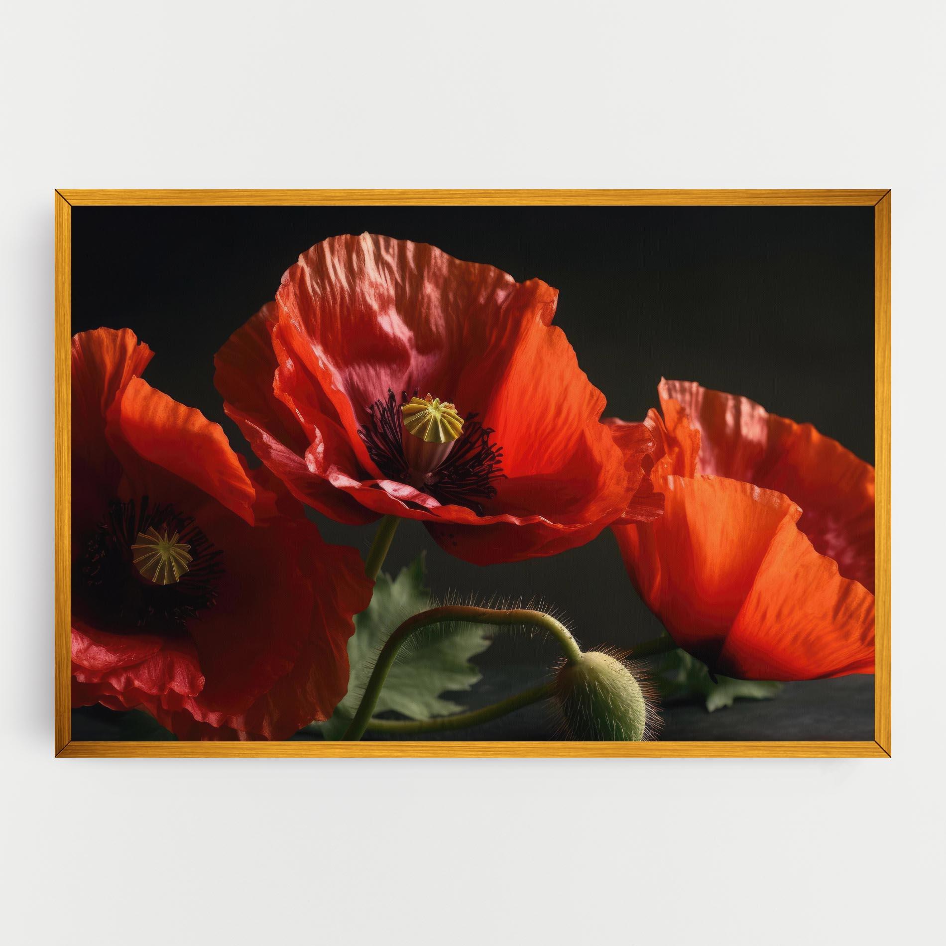 Tablou Canvas 3 Pretty Poppies mockup 0