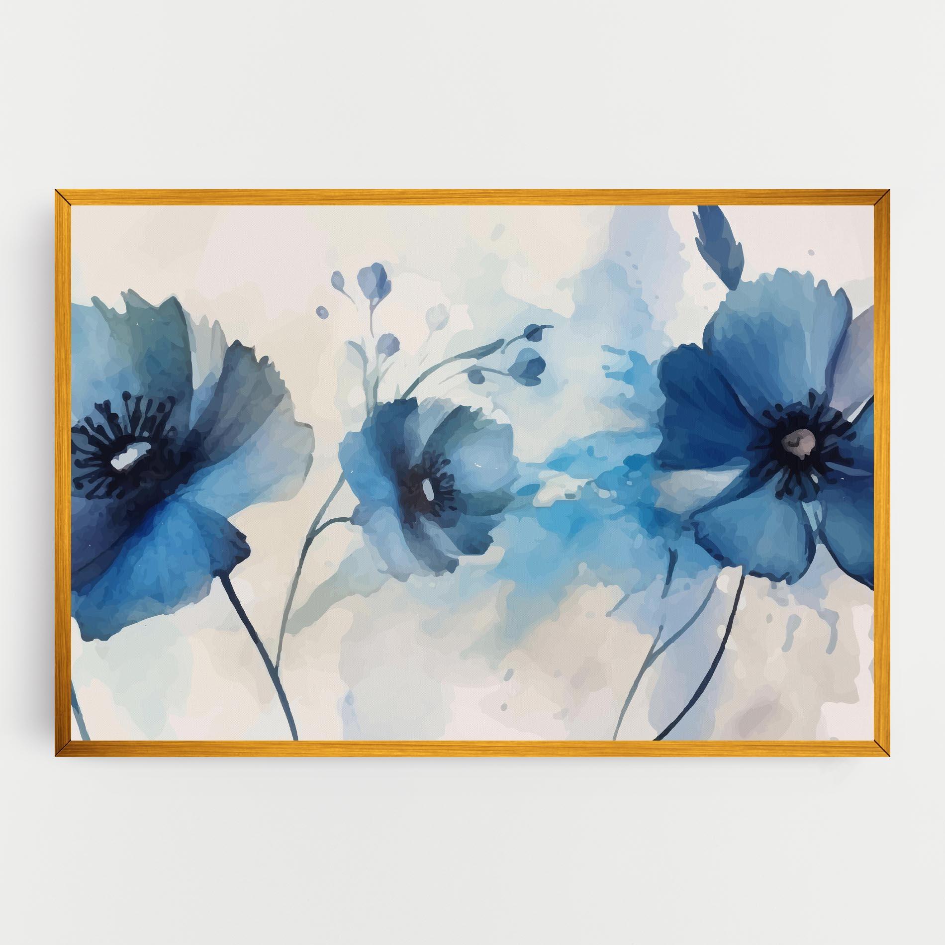 Tablou Canvas Blue Poppies mockup 0