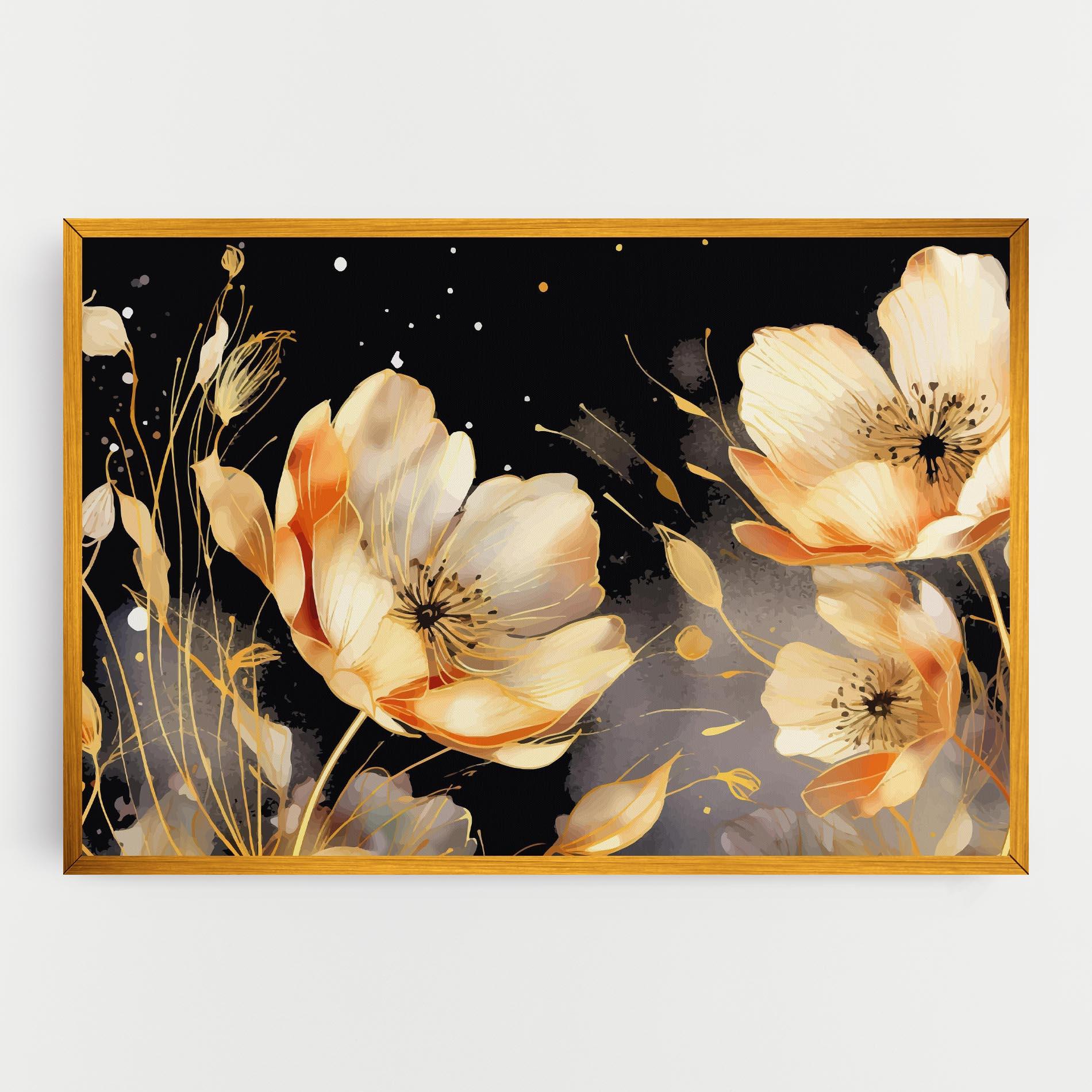 Tablou Canvas Gold Poppy Black mockup 0