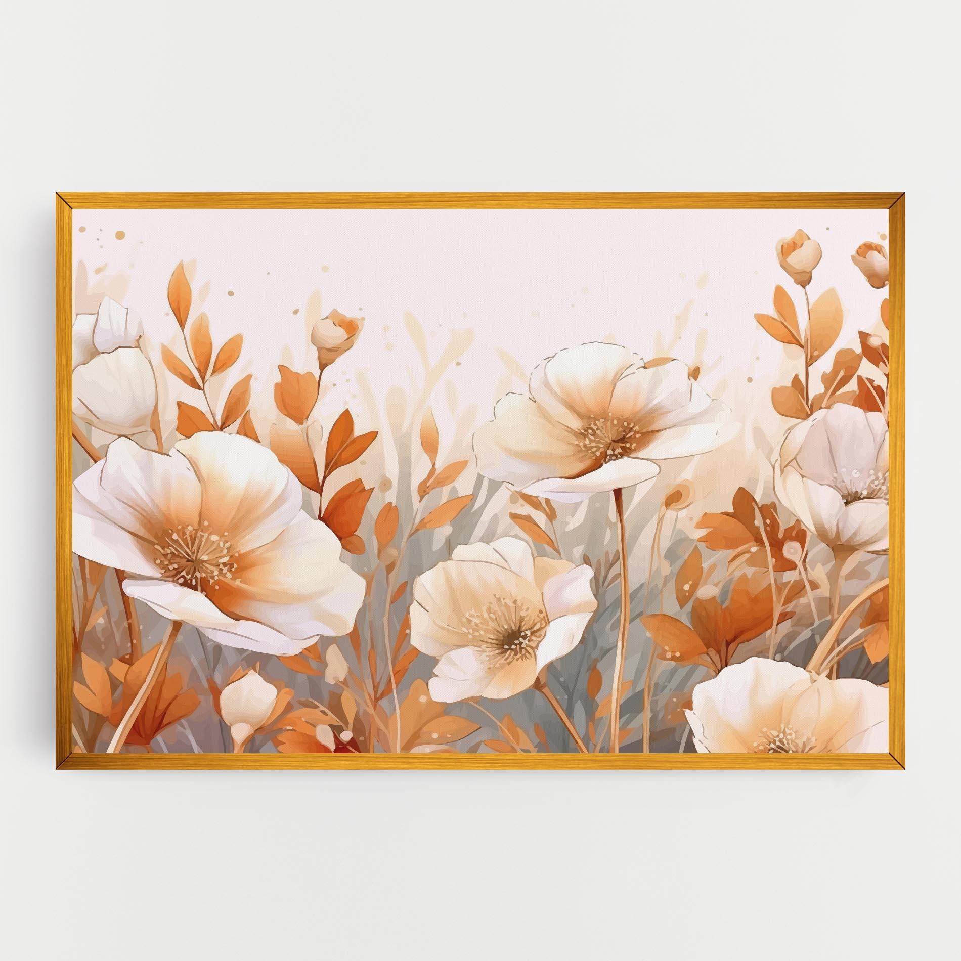 Tablou Canvas Orange Cream Poppy mockup 0