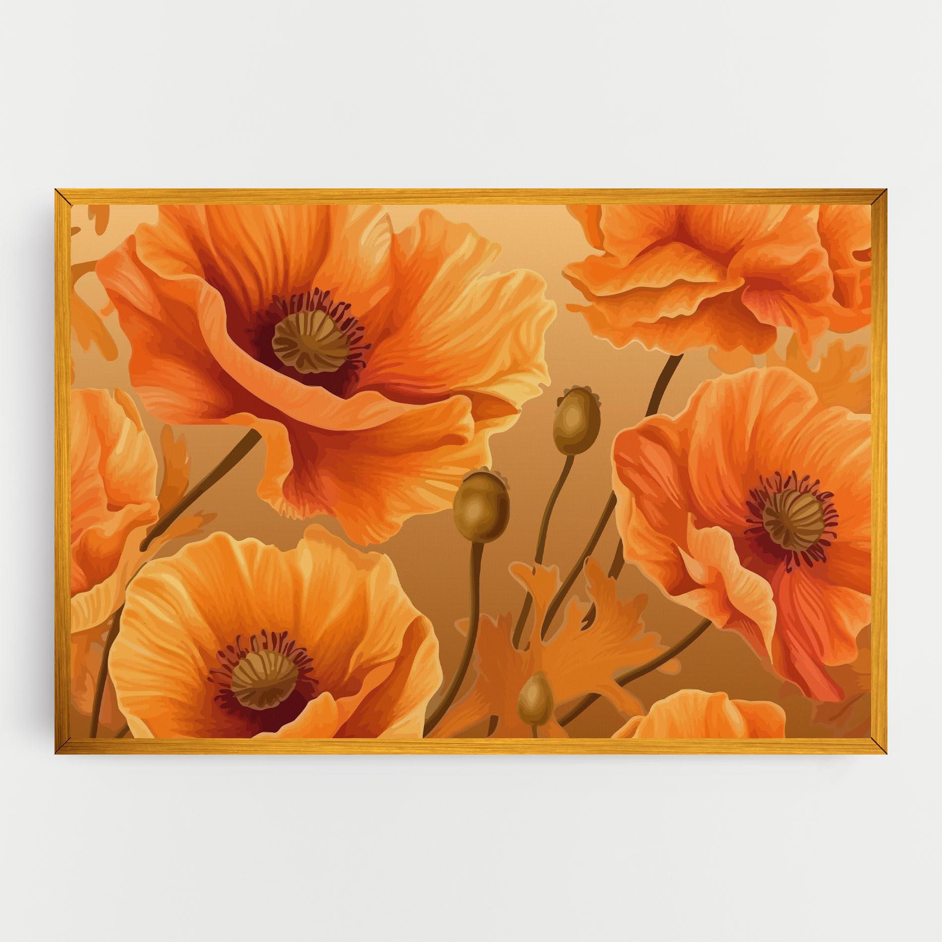 Tablou Canvas Pastel Orange Poppy mockup 0