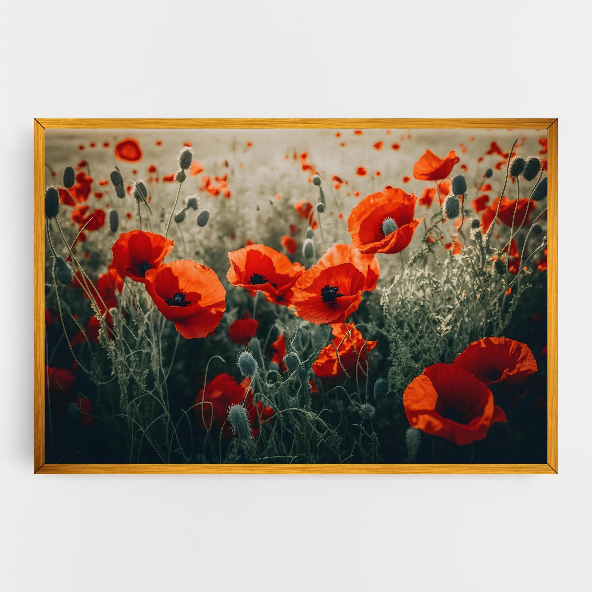 Tablou Canvas Poppy Grass Field mockup 0