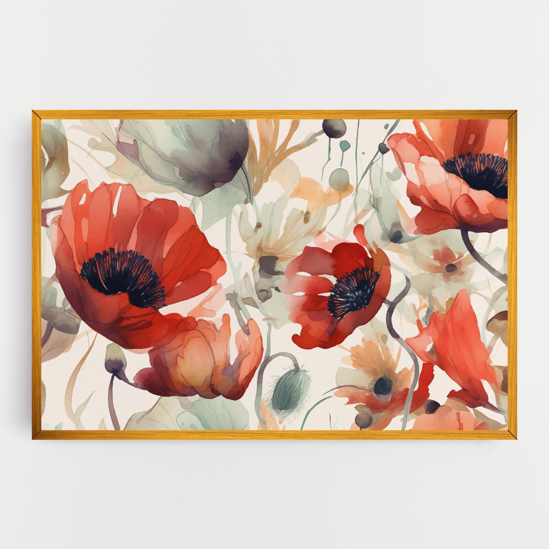Tablou Canvas Poppy Red Cream mockup 0